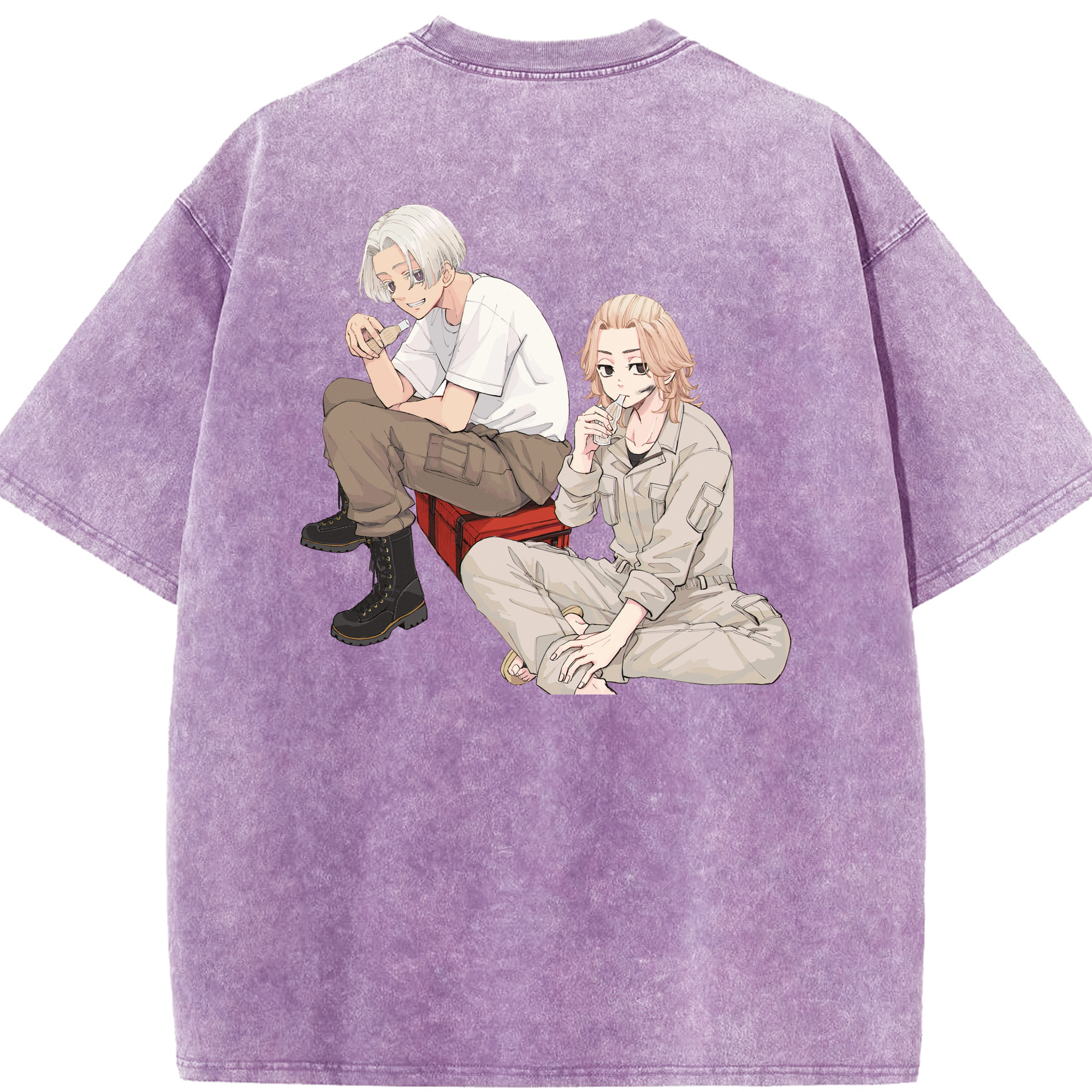 （画像用） 東京リベンジャーズ Tokyo Revengers 綿100% ヴィンテージ風 半袖Tシャツ（背面プリント）