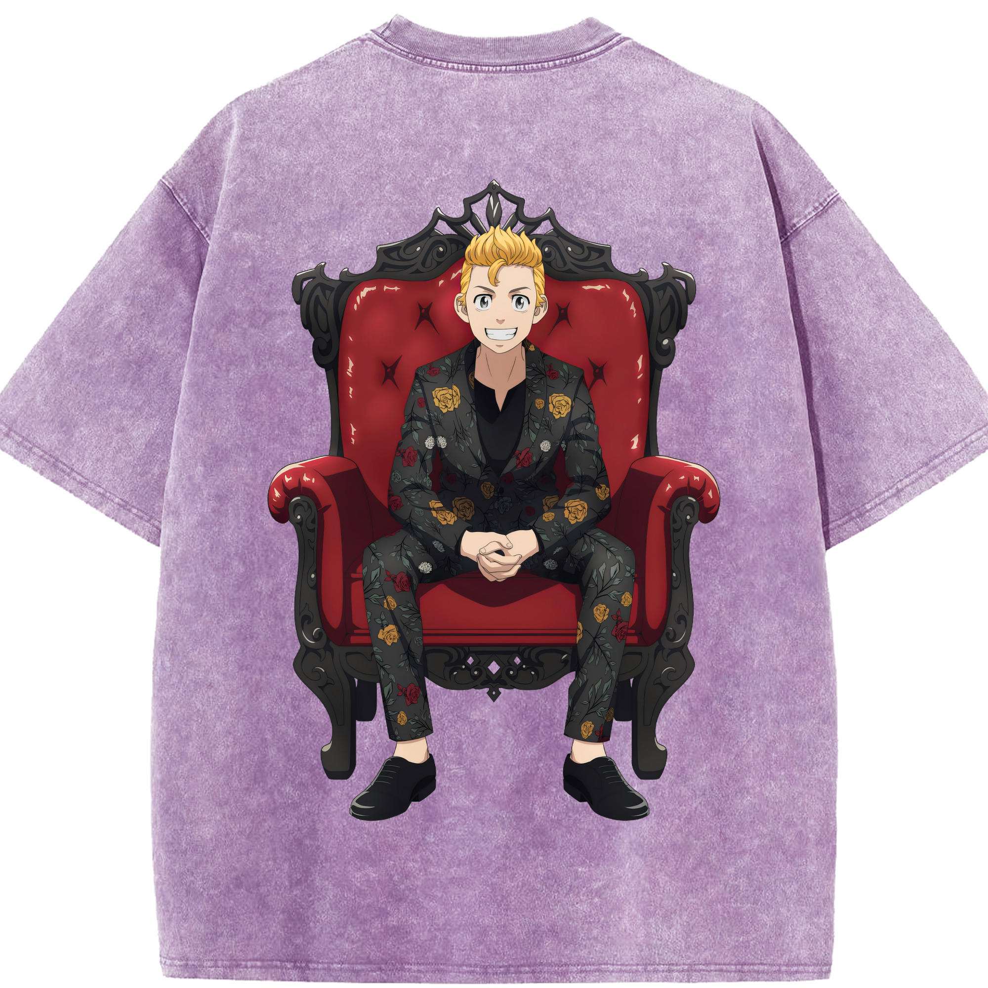 （画像用） 東京リベンジャーズ Tokyo Revengers 綿100% ヴィンテージ風 半袖Tシャツ（背面プリント）