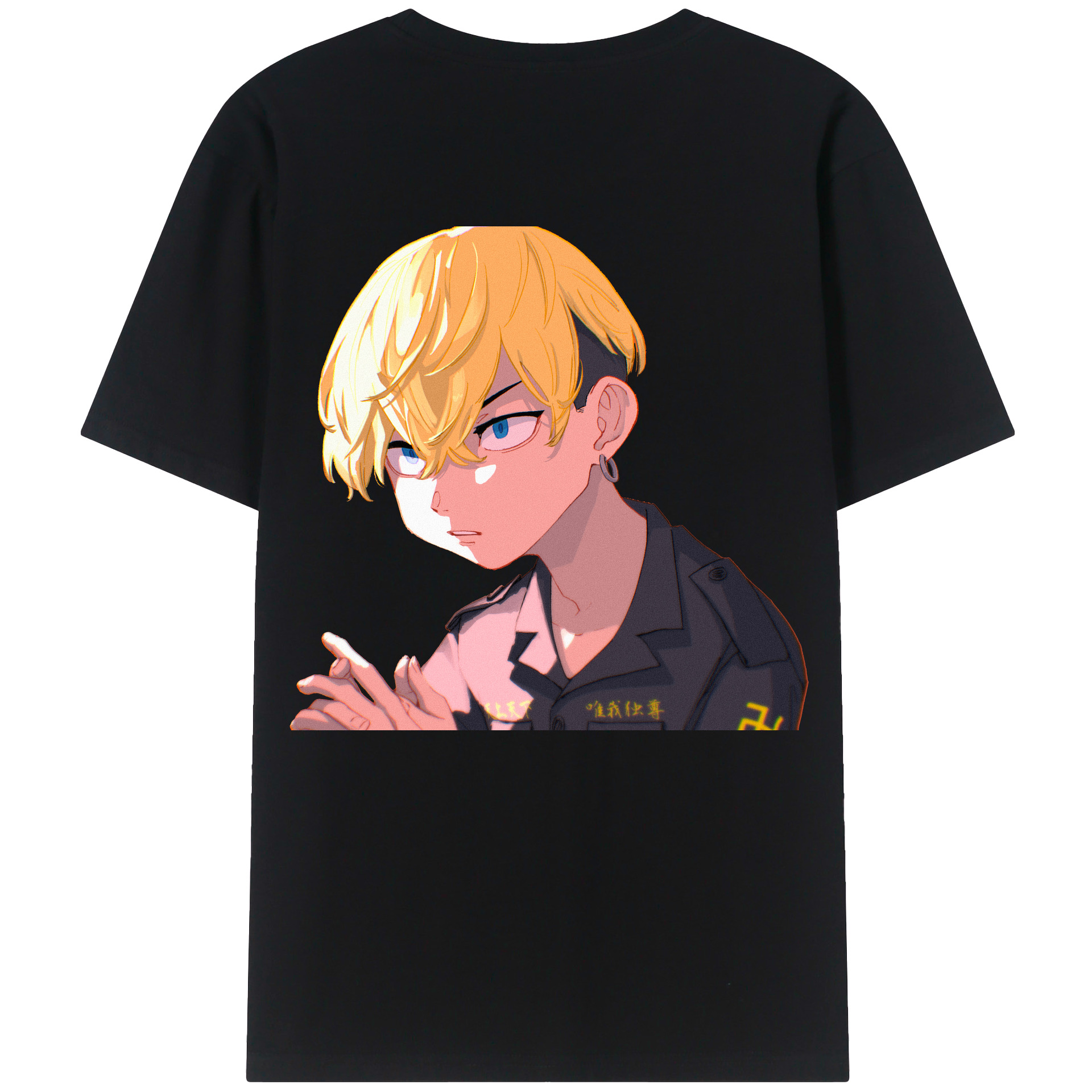 （画像用） 東京リベンジャーズ Tokyo Revengers 綿100％ メンズ半袖Tシャツ（バックプリント） 通気性