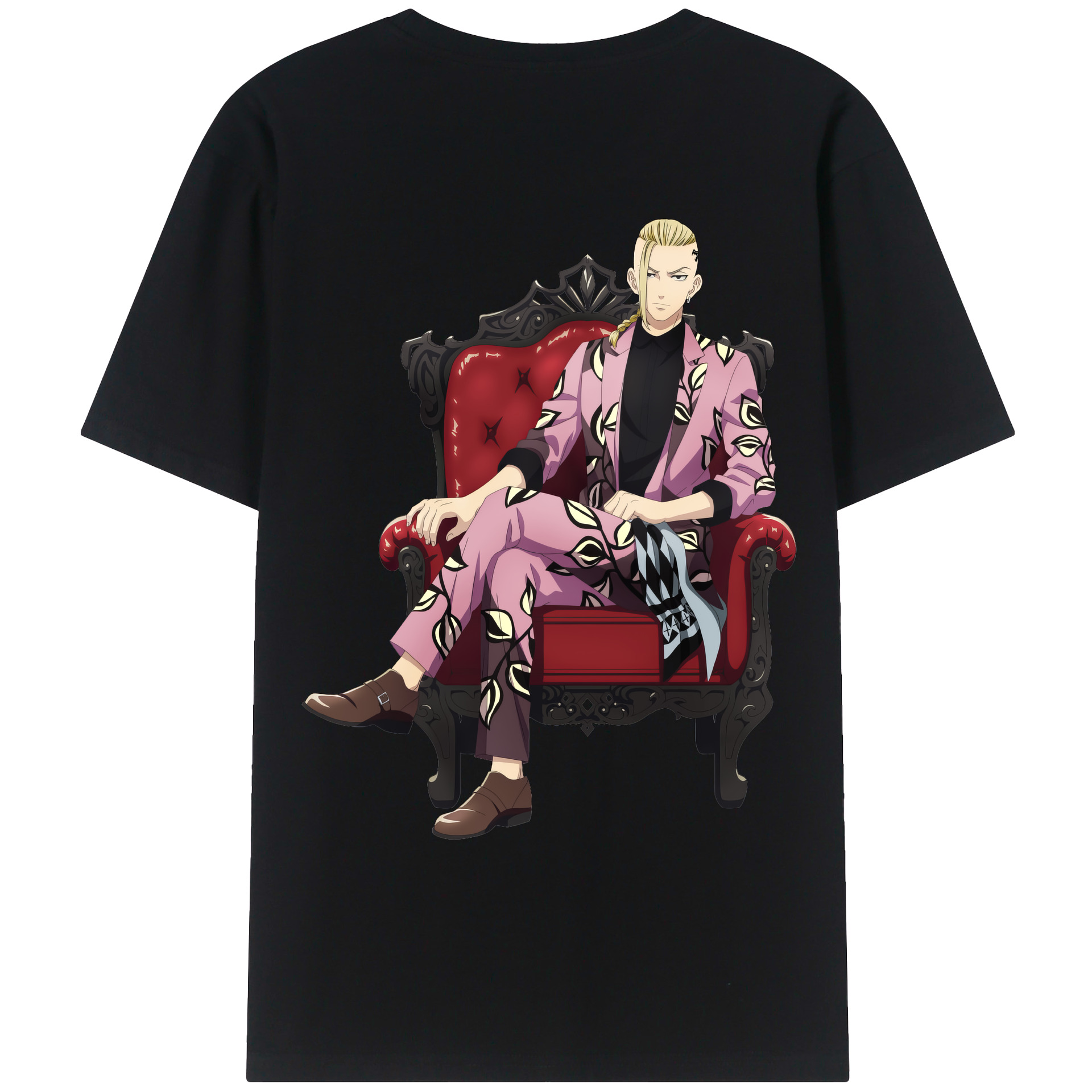 （画像用） 東京リベンジャーズ Tokyo Revengers 綿100％ メンズ半袖Tシャツ（バックプリント） 通気性