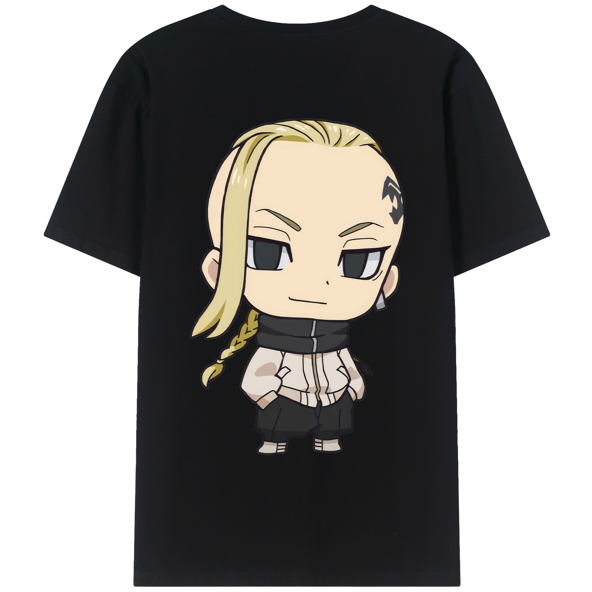 （画像用） 東京リベンジャーズ Tokyo Revengers 綿100％ メンズ半袖Tシャツ（バックプリント） 通気性