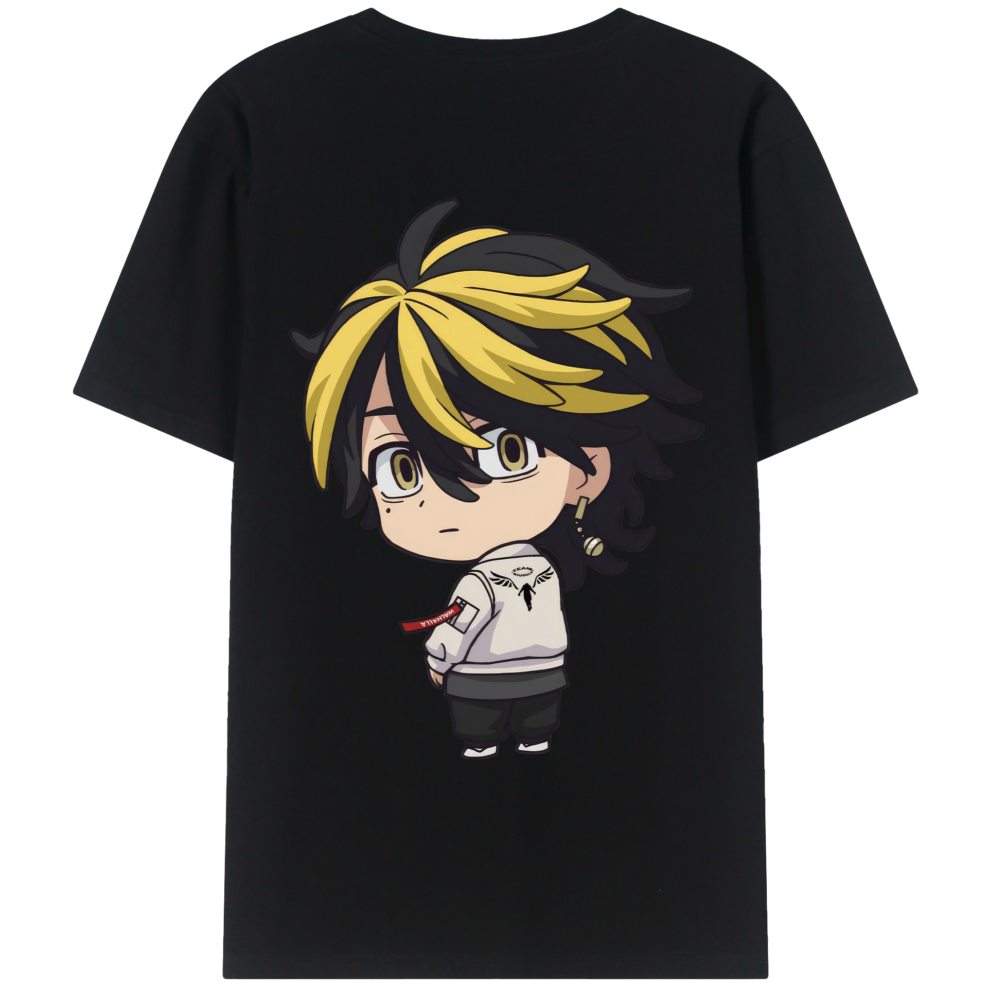 （画像用） 東京リベンジャーズ Tokyo Revengers 綿100％ メンズ半袖Tシャツ（バックプリント） 通気性