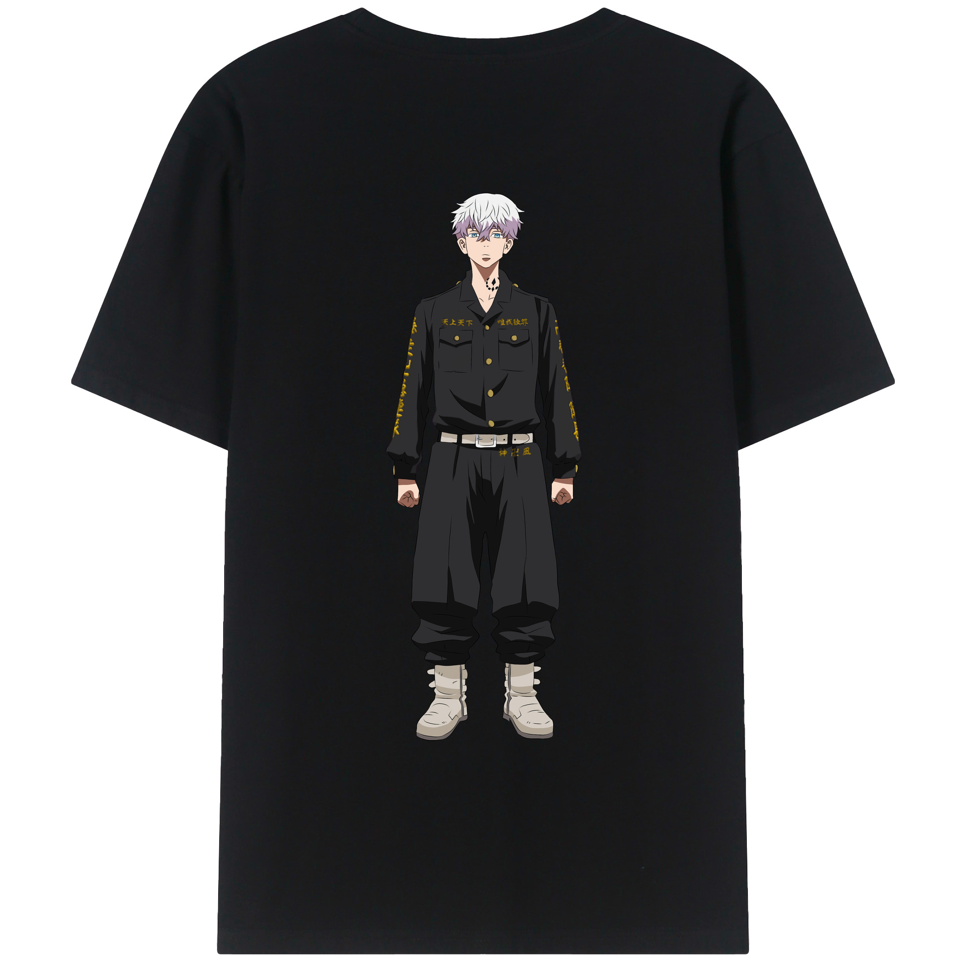 （画像用） 東京リベンジャーズ Tokyo Revengers 綿100％ メンズ半袖Tシャツ（バックプリント） 通気性