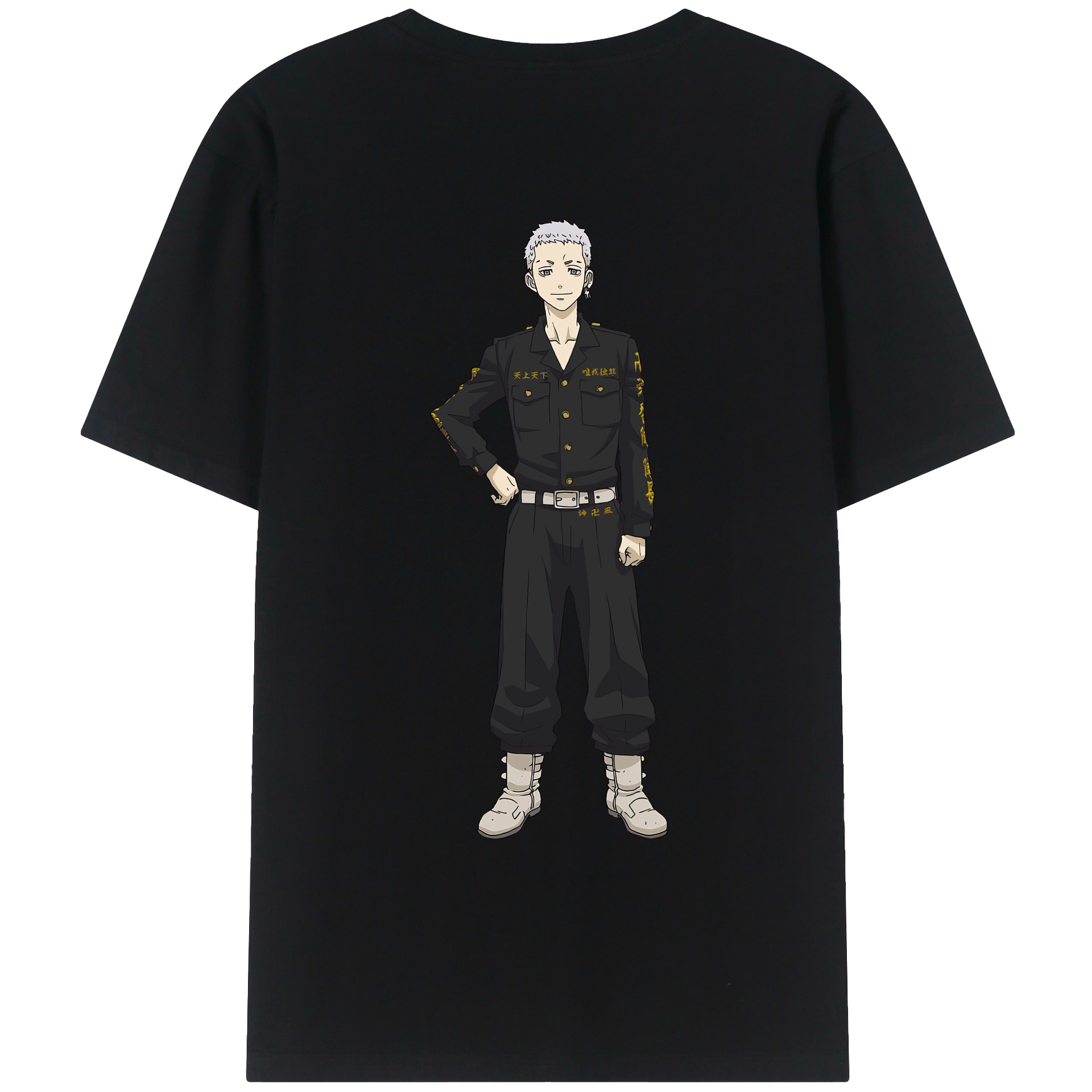 （画像用） 東京リベンジャーズ Tokyo Revengers 綿100％ メンズ半袖Tシャツ（バックプリント） 通気性