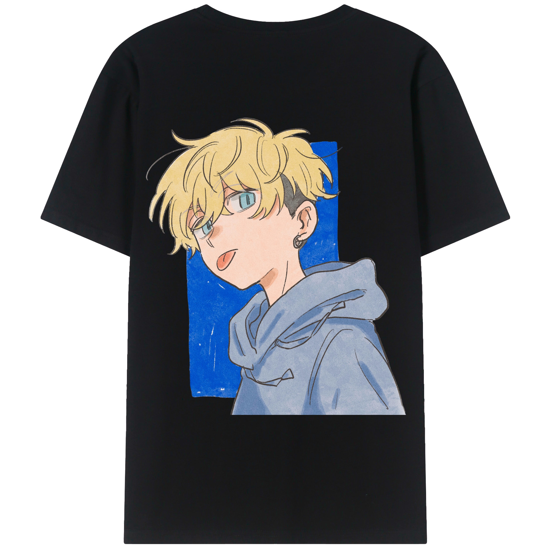 （画像用） 東京リベンジャーズ Tokyo Revengers 綿100％ メンズ半袖Tシャツ（バックプリント） 通気性