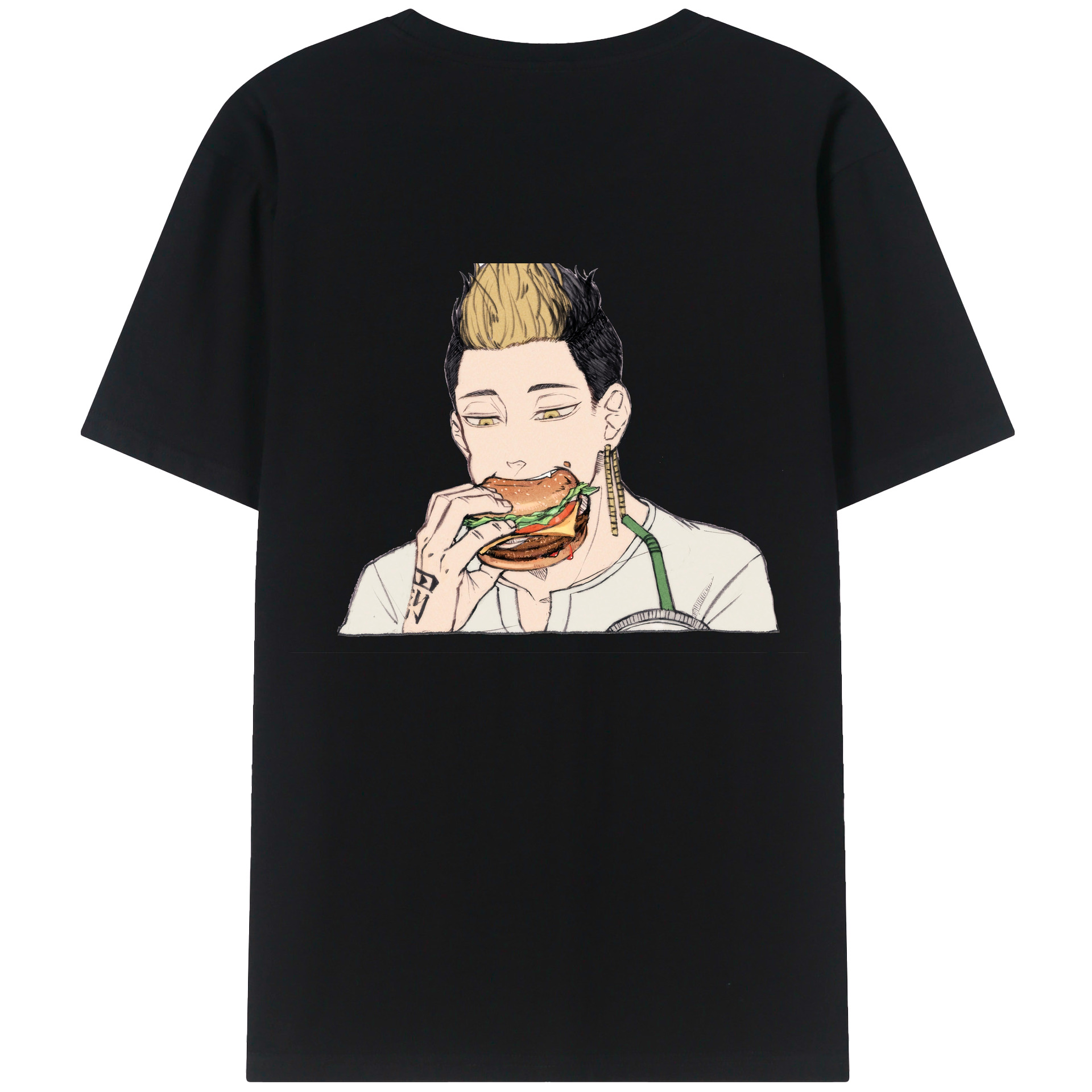 （画像用） 東京リベンジャーズ Tokyo Revengers 綿100％ メンズ半袖Tシャツ（バックプリント） 通気性