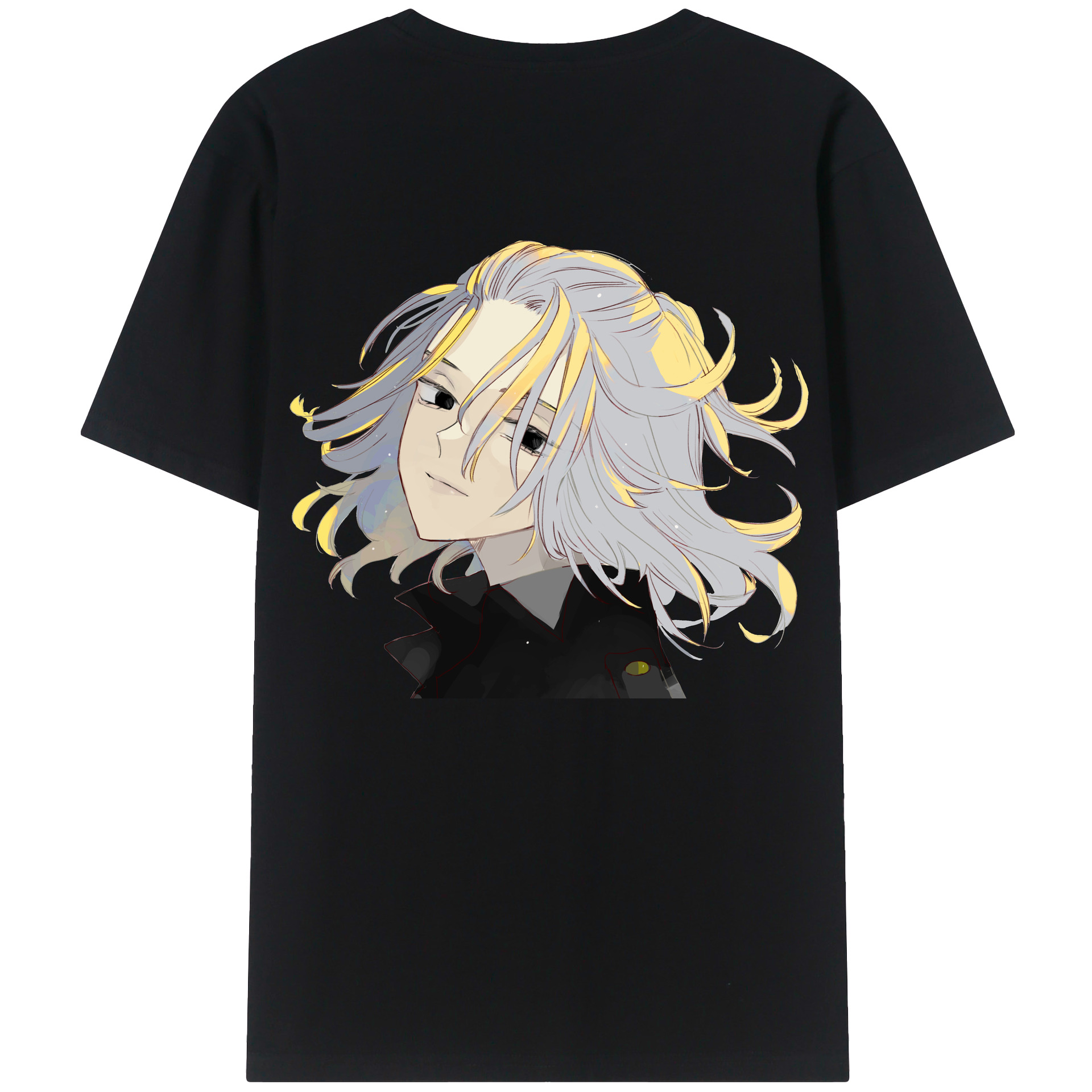 （画像用） 東京リベンジャーズ Tokyo Revengers 綿100％ メンズ半袖Tシャツ（バックプリント） 通気性