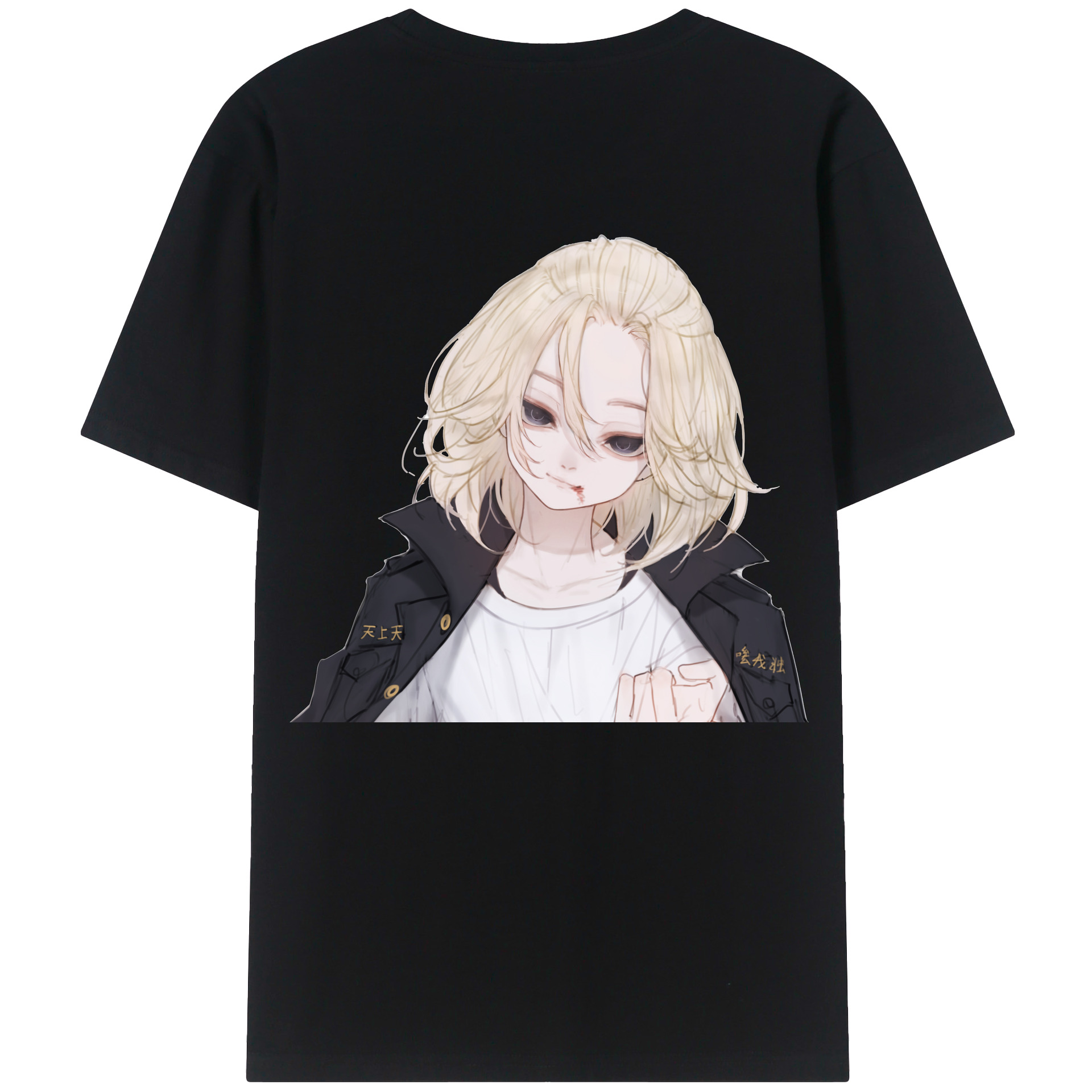 （画像用） 東京リベンジャーズ Tokyo Revengers 綿100％ メンズ半袖Tシャツ（バックプリント） 通気性