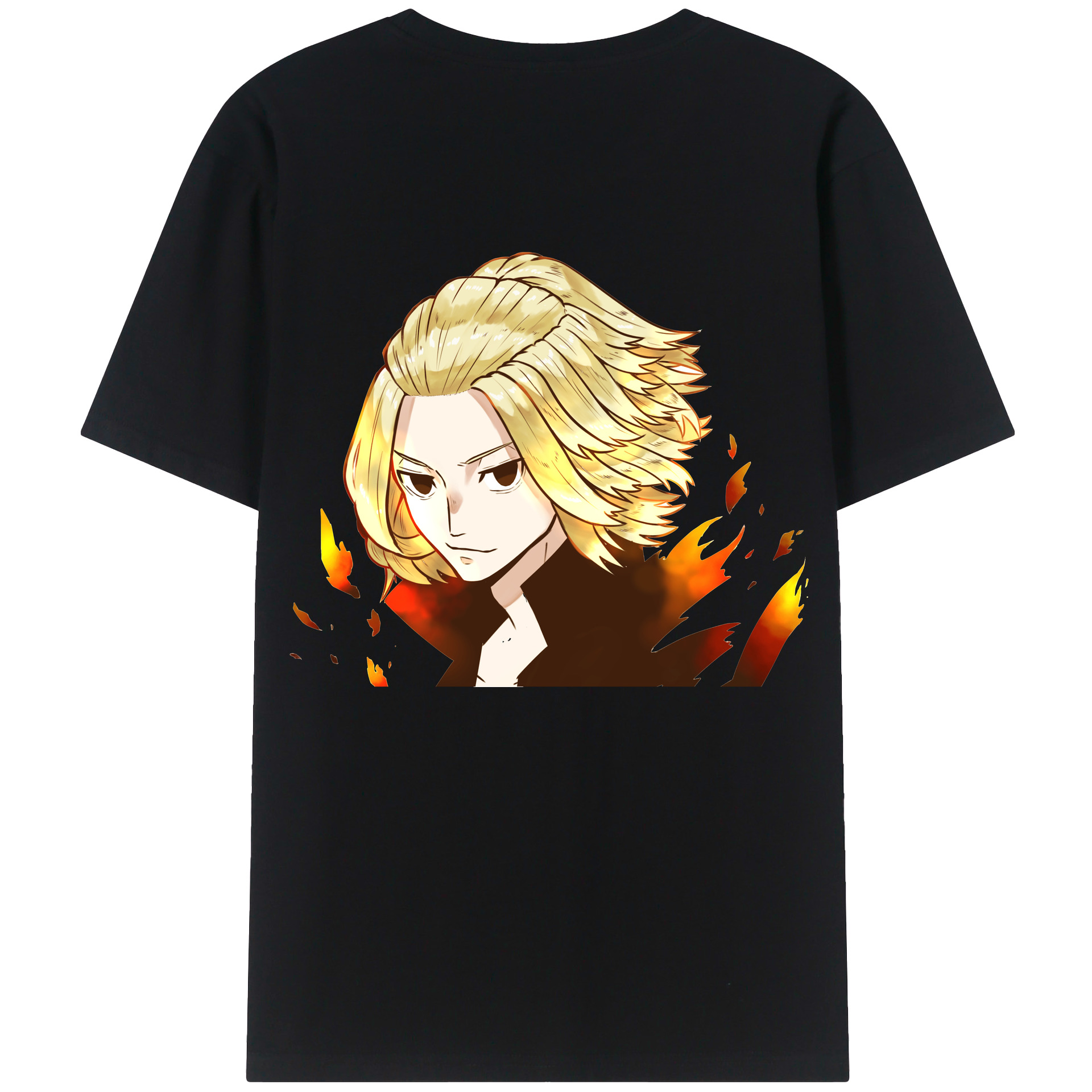 （画像用） 東京リベンジャーズ Tokyo Revengers 綿100％ メンズ半袖Tシャツ（バックプリント） 通気性