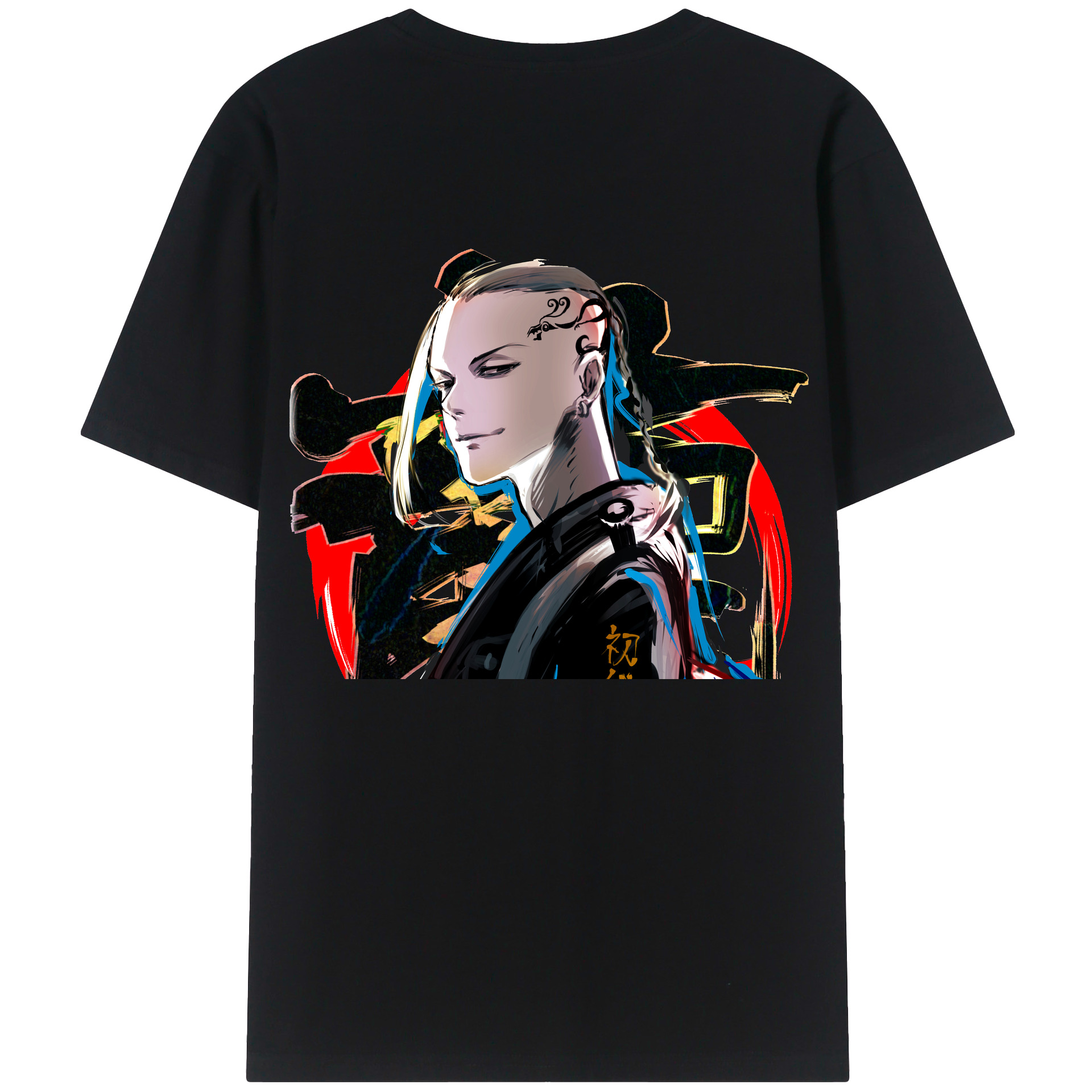 （画像用） 東京リベンジャーズ Tokyo Revengers 綿100％ メンズ半袖Tシャツ（バックプリント） 通気性