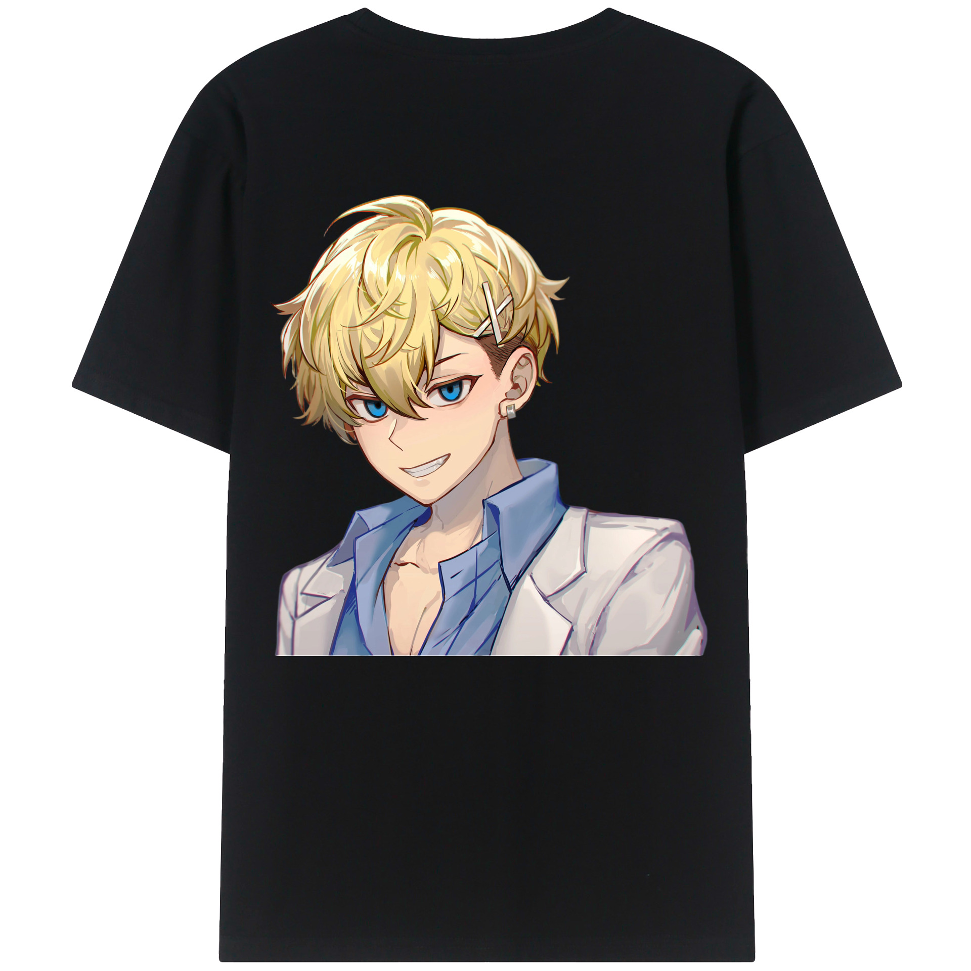 （画像用） 東京リベンジャーズ Tokyo Revengers 綿100％ メンズ半袖Tシャツ（バックプリント） 通気性