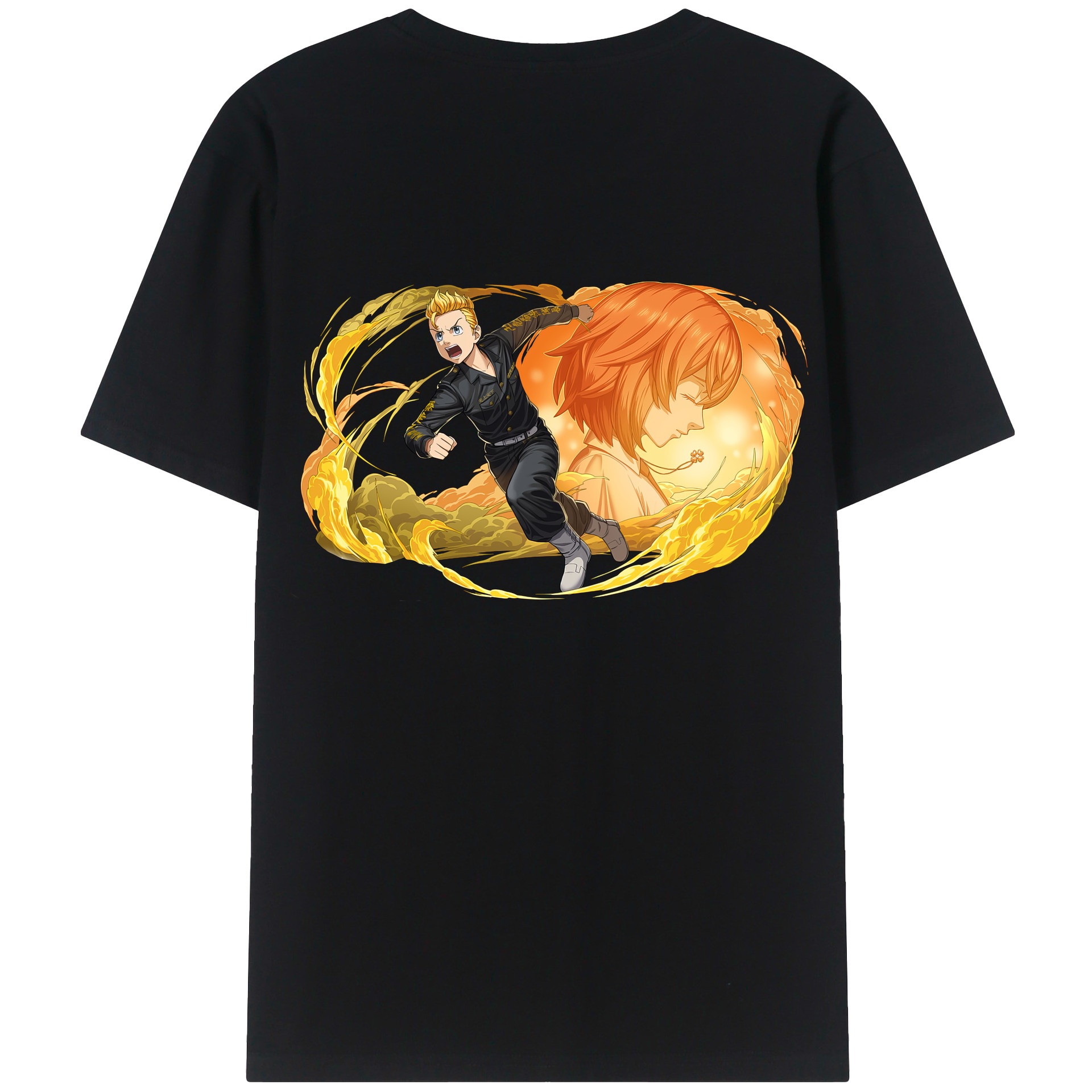 （画像用） 東京リベンジャーズ Tokyo Revengers 綿100％ メンズ半袖Tシャツ（バックプリント） 通気性