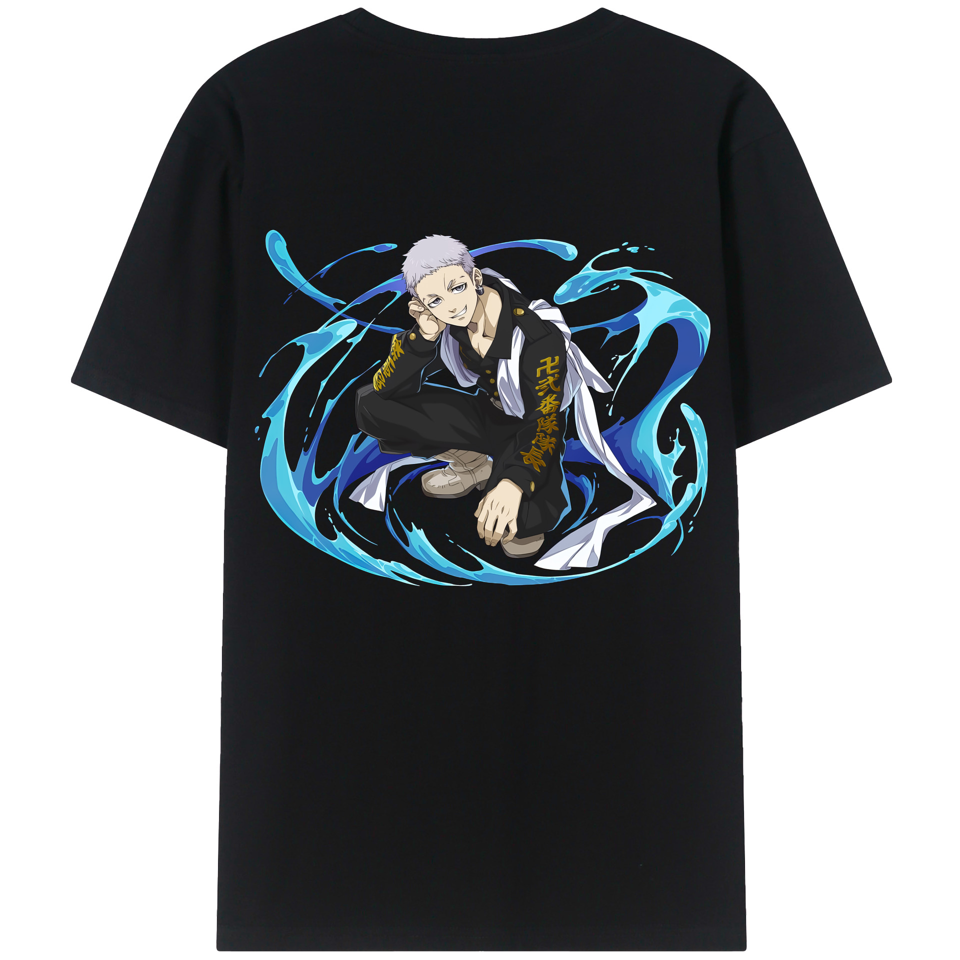 （画像用） 東京リベンジャーズ Tokyo Revengers 綿100％ メンズ半袖Tシャツ（バックプリント） 通気性