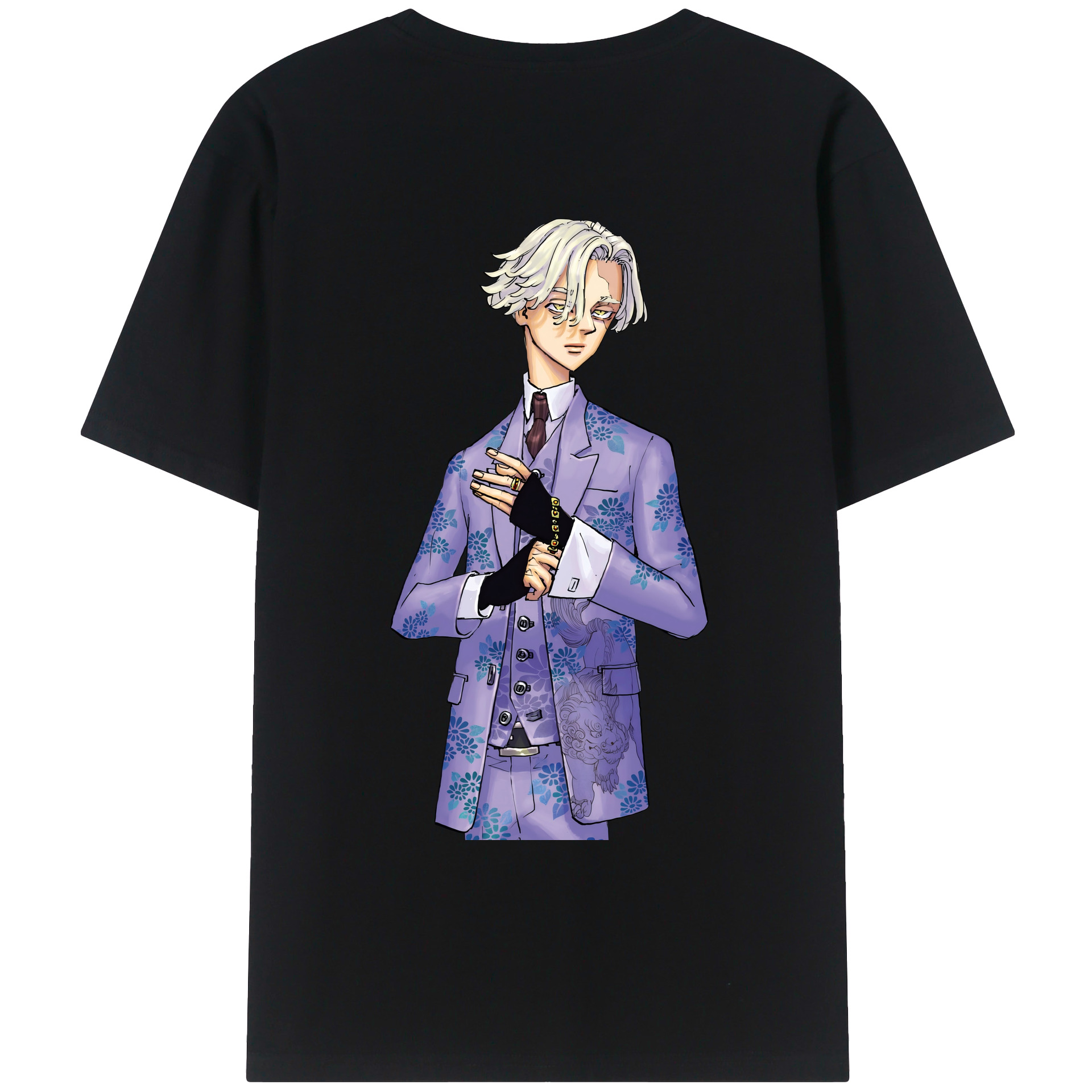 （画像用） 東京リベンジャーズ Tokyo Revengers 綿100％ メンズ半袖Tシャツ（バックプリント） 通気性