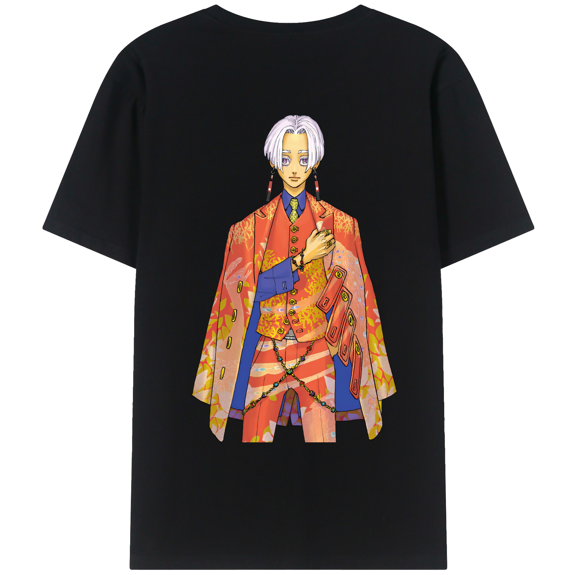 （画像用） 東京リベンジャーズ Tokyo Revengers 綿100％ メンズ半袖Tシャツ（バックプリント） 通気性