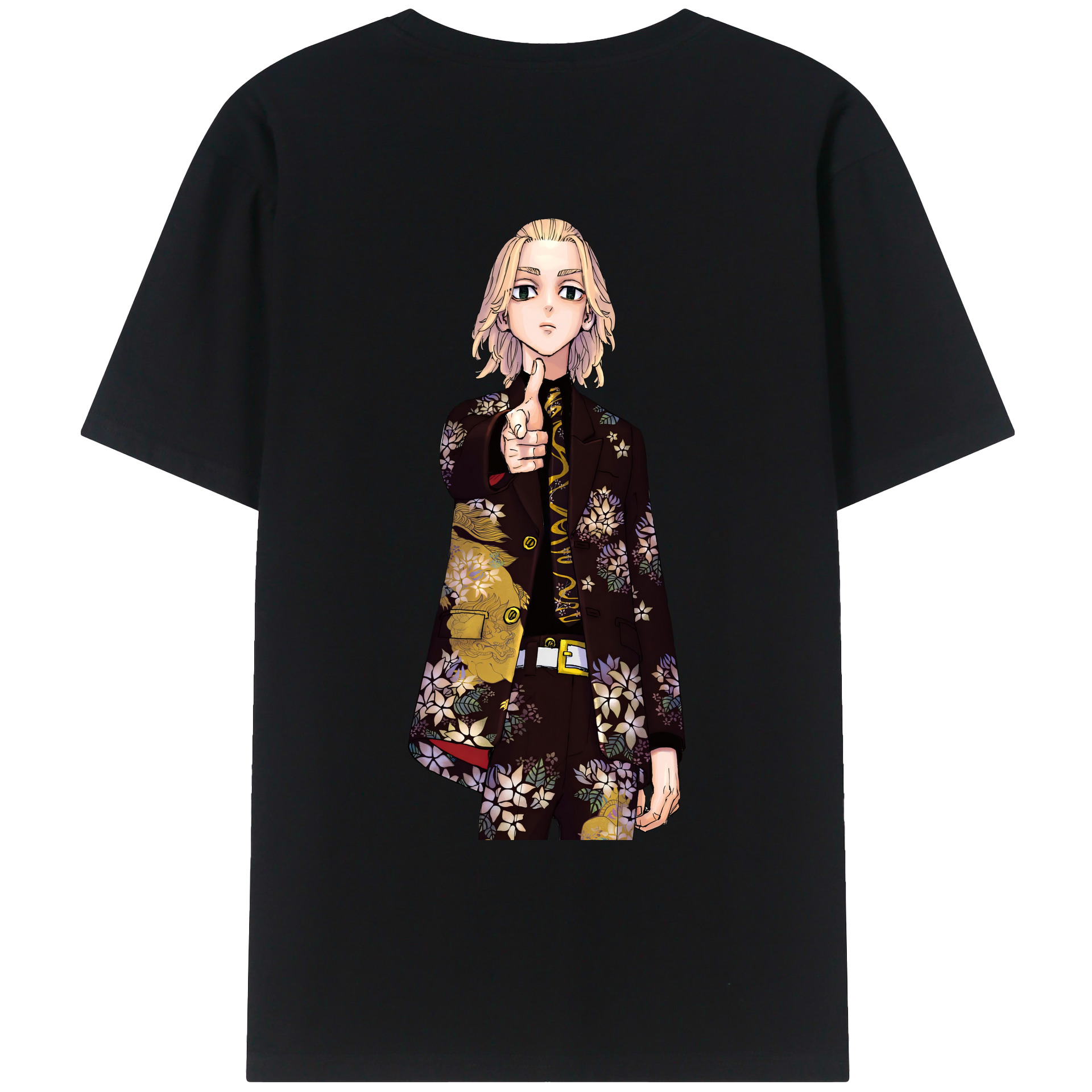 （画像用） 東京リベンジャーズ Tokyo Revengers 綿100％ メンズ半袖Tシャツ（バックプリント） 通気性