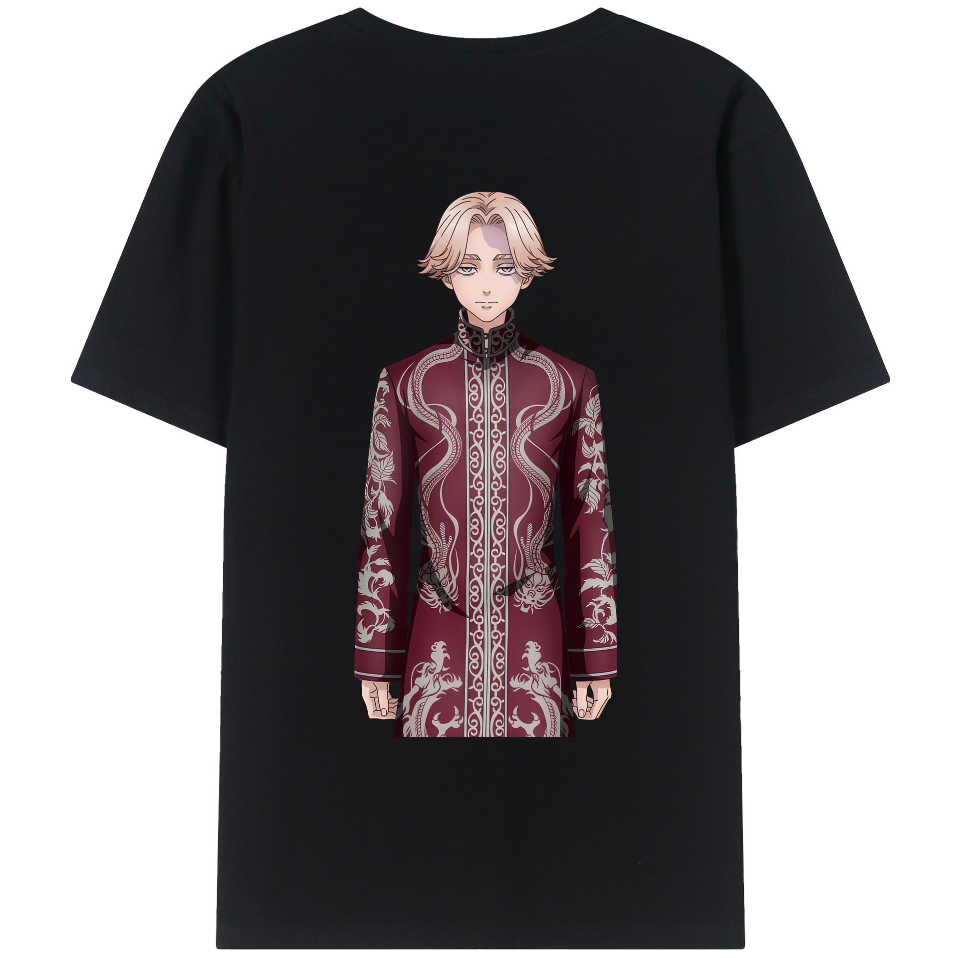 （画像用） 東京リベンジャーズ Tokyo Revengers 綿100％ メンズ半袖Tシャツ（バックプリント） 通気性