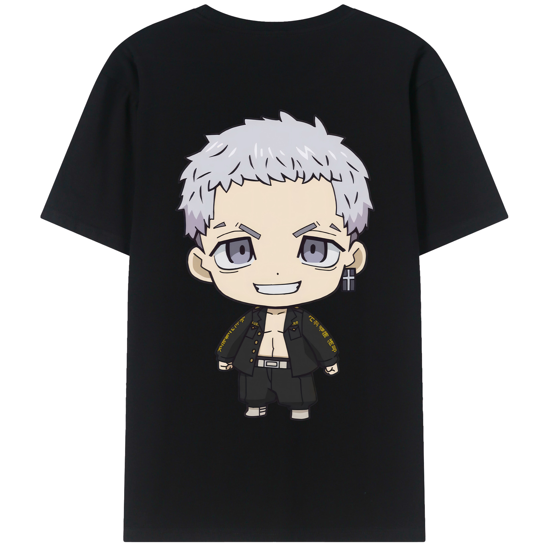 （画像用） 東京リベンジャーズ Tokyo Revengers 綿100％ メンズ半袖Tシャツ（バックプリント） 通気性
