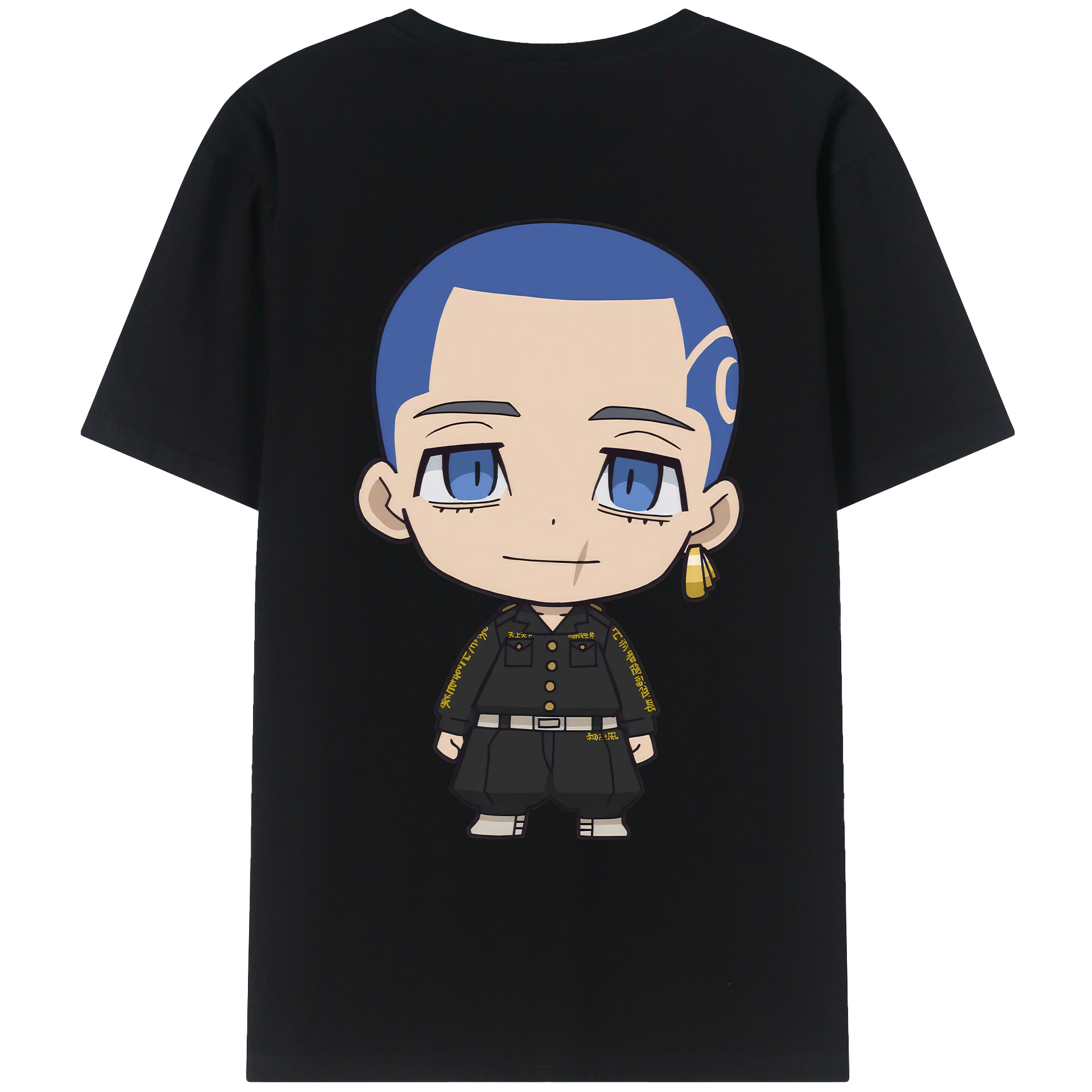 （画像用） 東京リベンジャーズ Tokyo Revengers 綿100％ メンズ半袖Tシャツ（バックプリント） 通気性