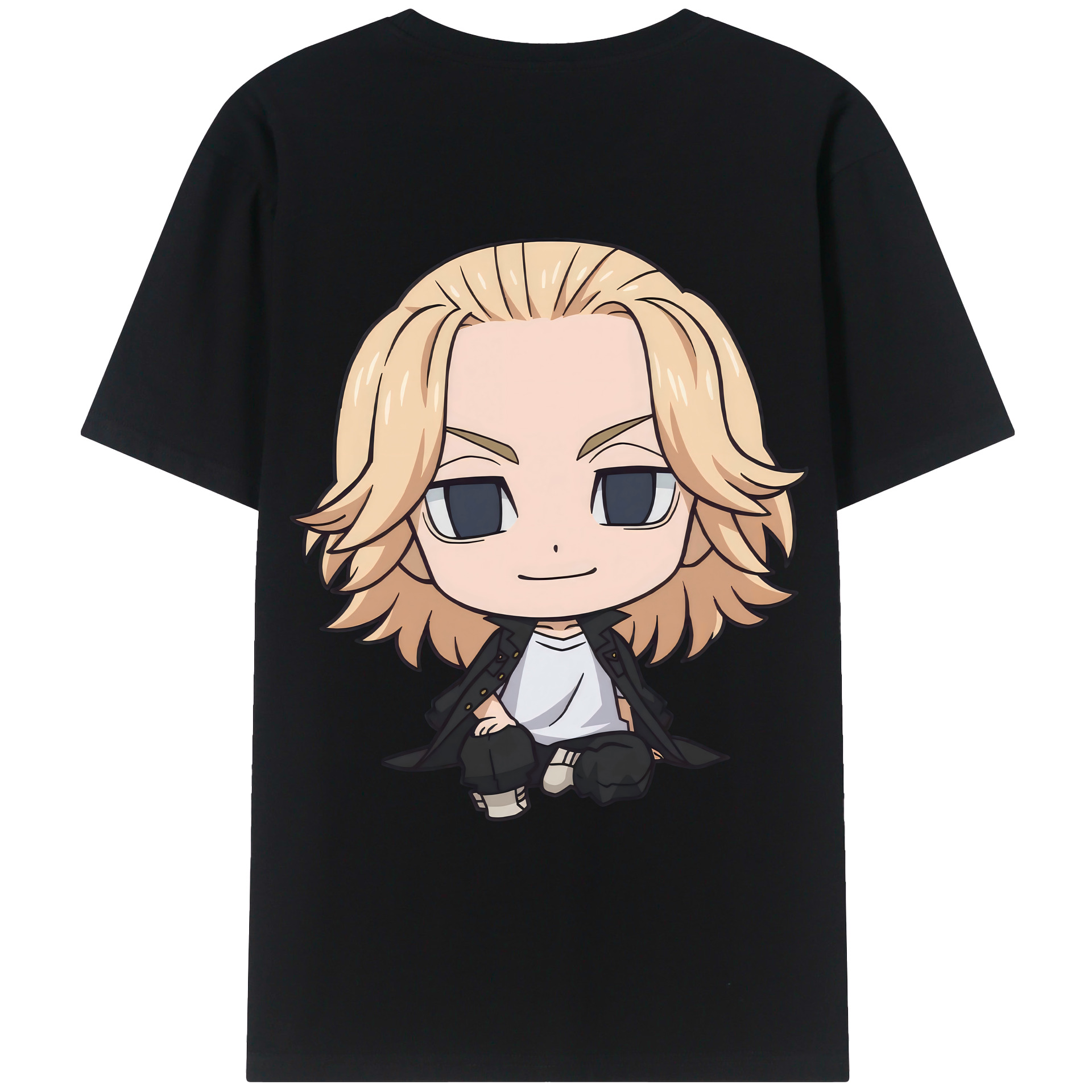 （画像用） 東京リベンジャーズ Tokyo Revengers 綿100％ メンズ半袖Tシャツ（バックプリント） 通気性