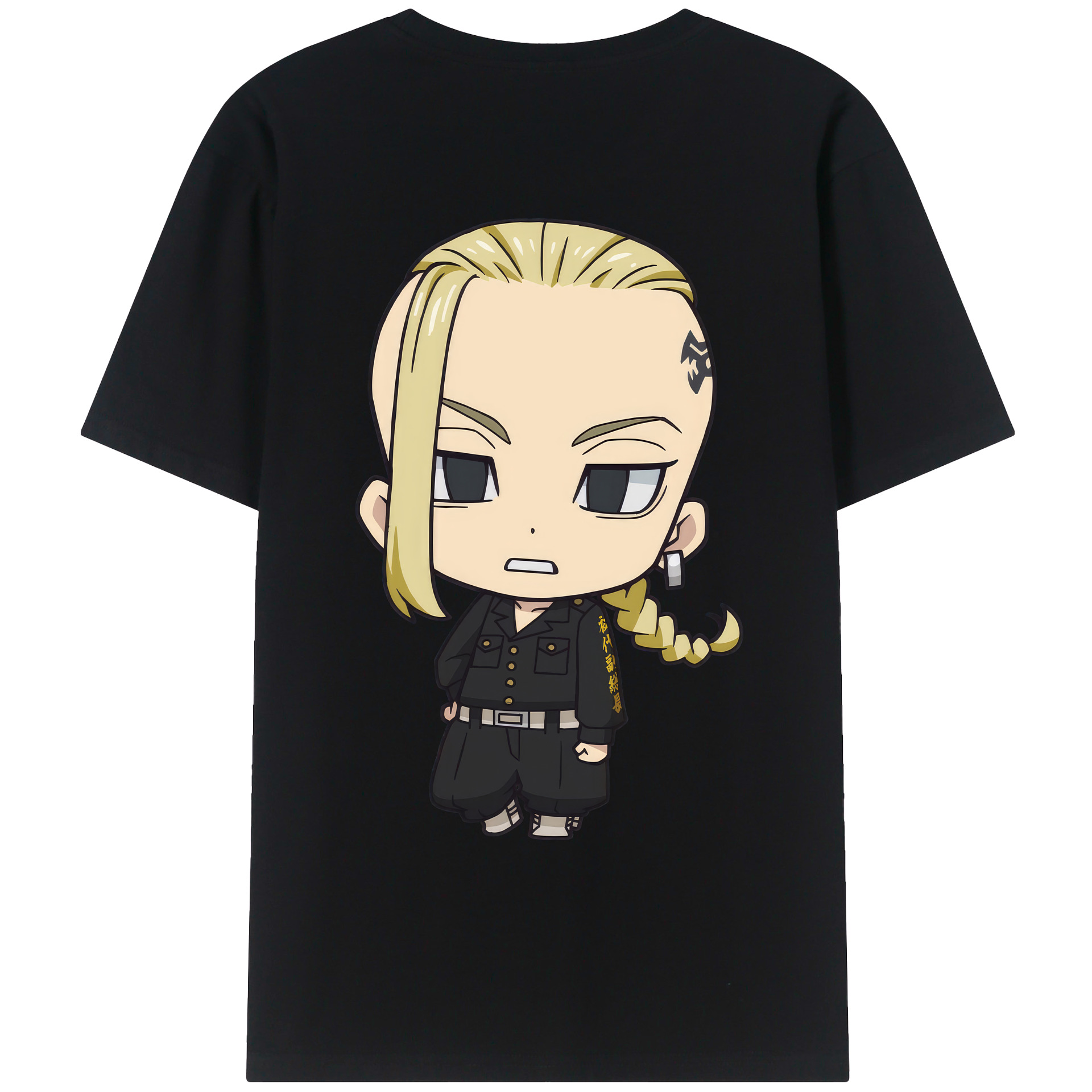 （画像用） 東京リベンジャーズ Tokyo Revengers 綿100％ メンズ半袖Tシャツ（バックプリント） 通気性