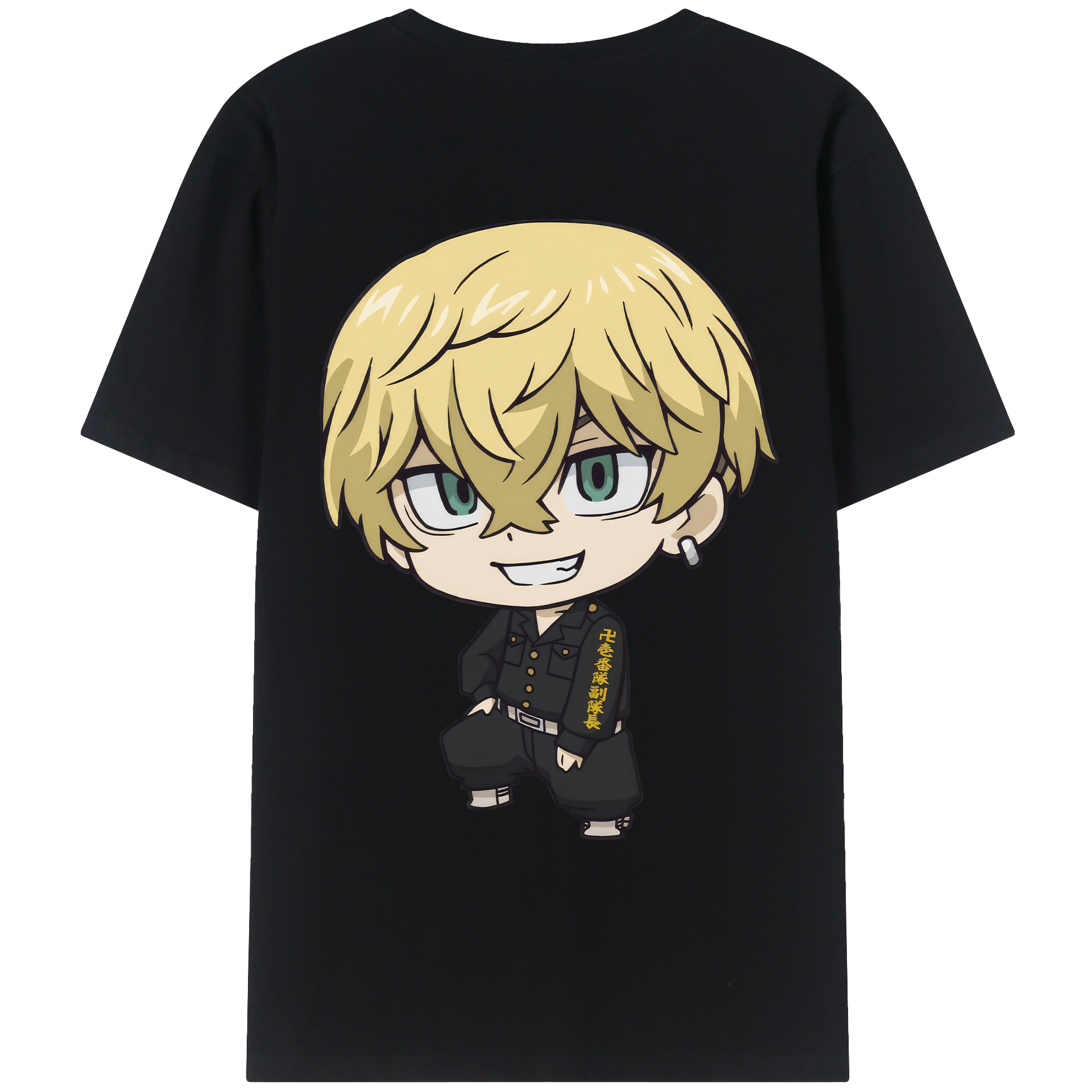 （画像用） 東京リベンジャーズ Tokyo Revengers 綿100％ メンズ半袖Tシャツ（バックプリント） 通気性