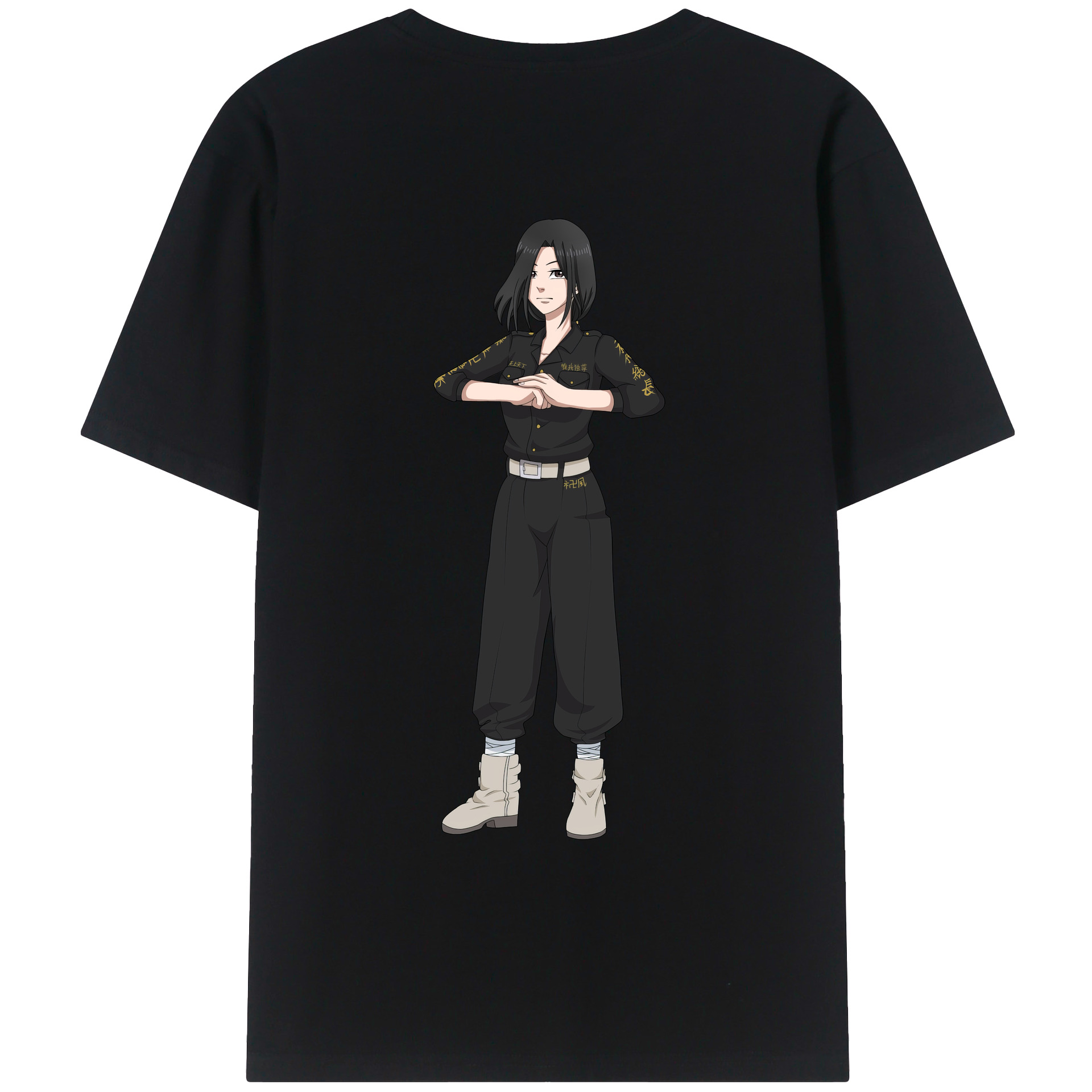 （画像用） 東京リベンジャーズ Tokyo Revengers 綿100％ メンズ半袖Tシャツ（バックプリント） 通気性