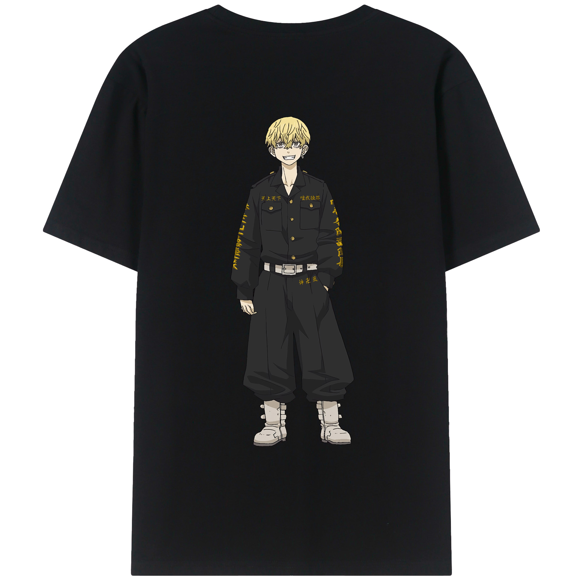 （画像用） 東京リベンジャーズ Tokyo Revengers 綿100％ メンズ半袖Tシャツ（バックプリント） 通気性