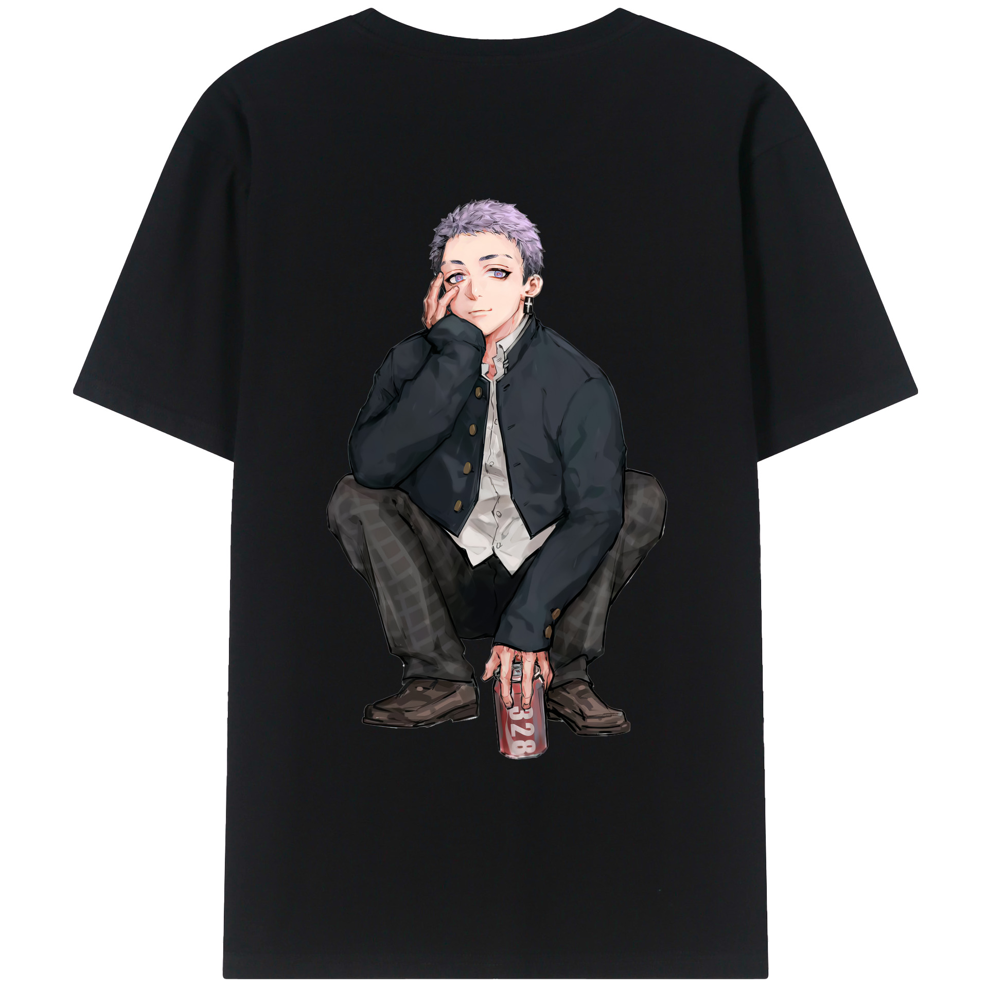 （画像用） 東京リベンジャーズ Tokyo Revengers 綿100％ メンズ半袖Tシャツ（バックプリント） 通気性