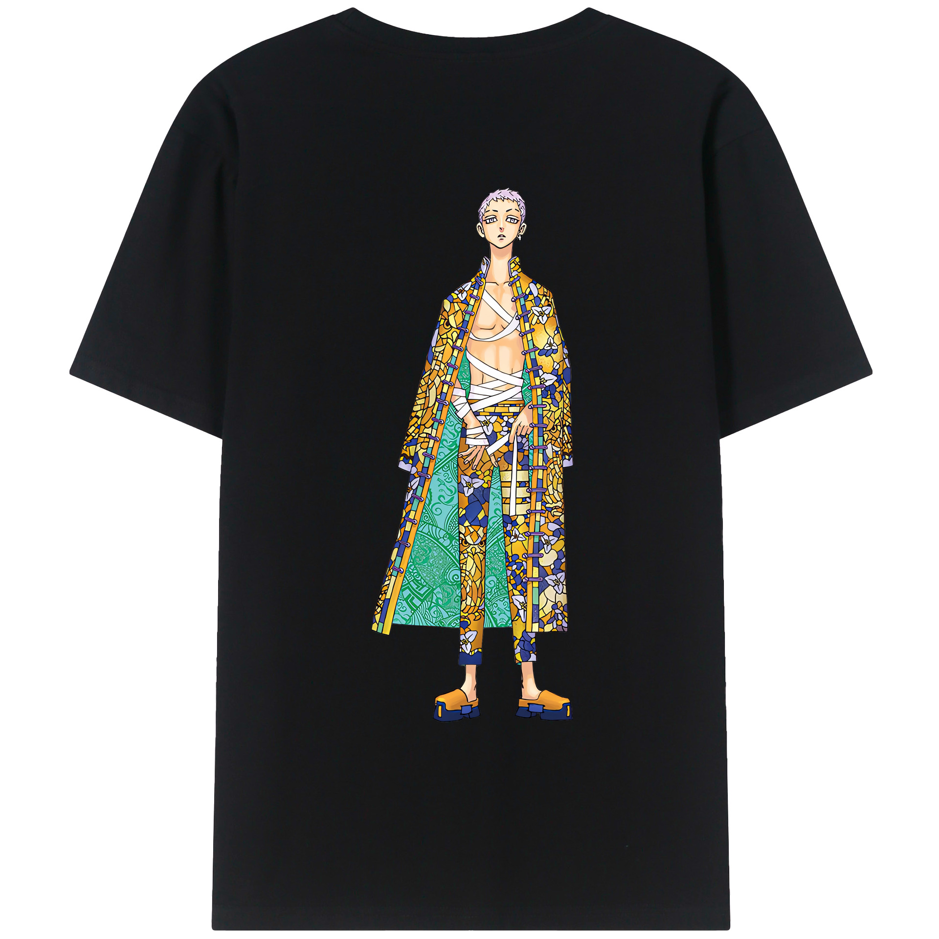 （画像用） 東京リベンジャーズ Tokyo Revengers 綿100％ メンズ半袖Tシャツ（バックプリント） 通気性