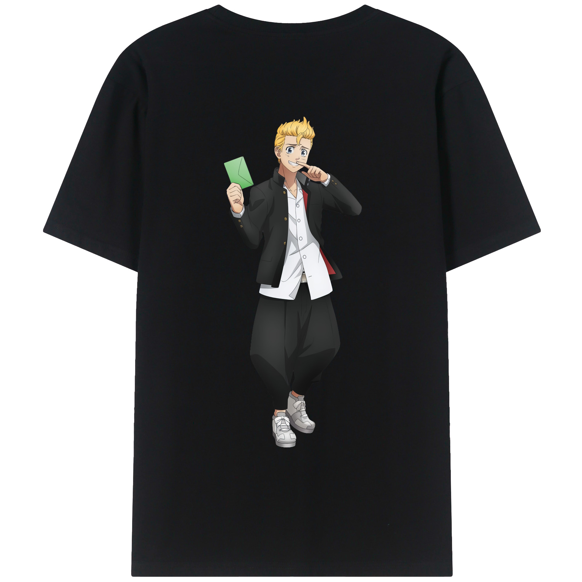 （画像用） 東京リベンジャーズ Tokyo Revengers 綿100％ メンズ半袖Tシャツ（バックプリント） 通気性