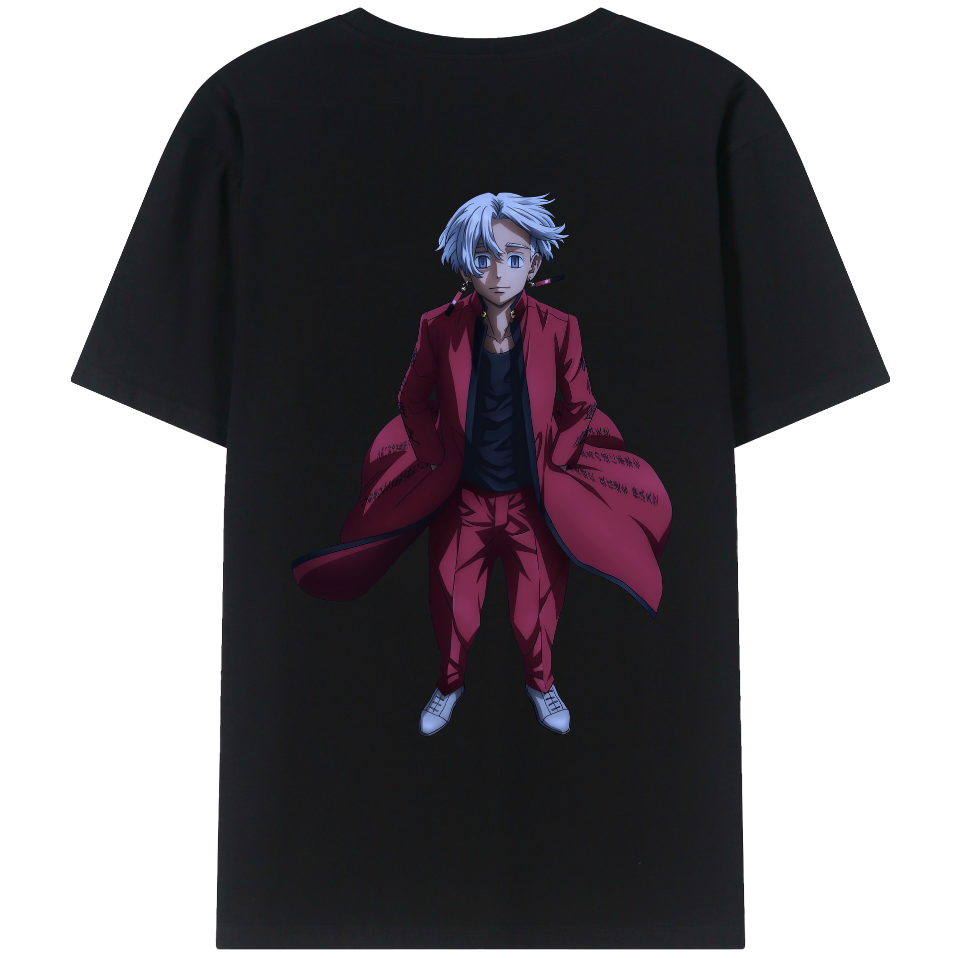 （画像用） 東京リベンジャーズ Tokyo Revengers 綿100％ メンズ半袖Tシャツ（バックプリント） 通気性
