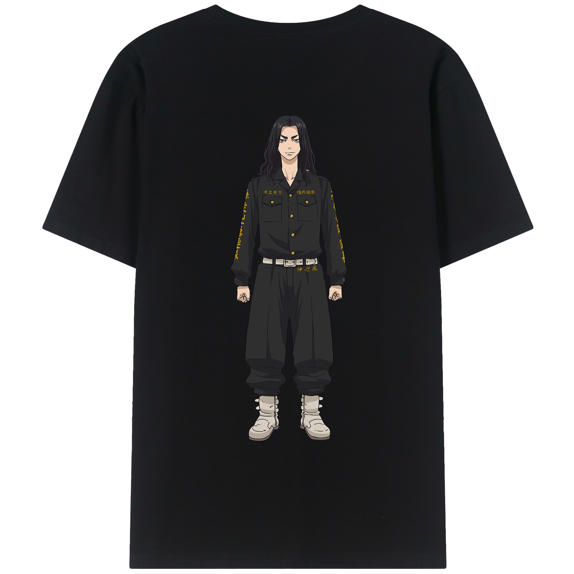 （画像用） 東京リベンジャーズ Tokyo Revengers 綿100％ メンズ半袖Tシャツ（バックプリント） 通気性