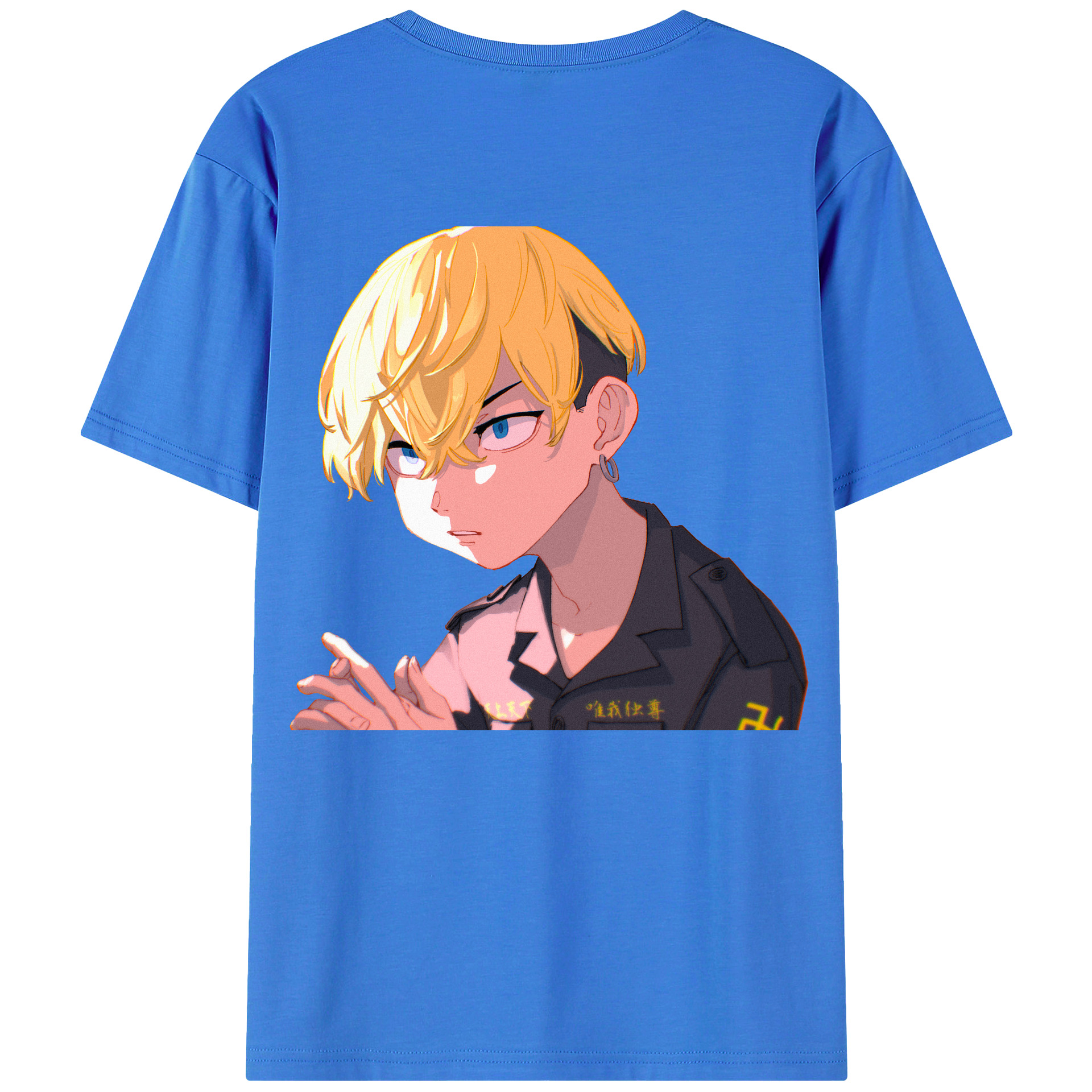 （画像用） 東京リベンジャーズ Tokyo Revengers 綿100％ メンズ半袖Tシャツ（バックプリント） 通気性