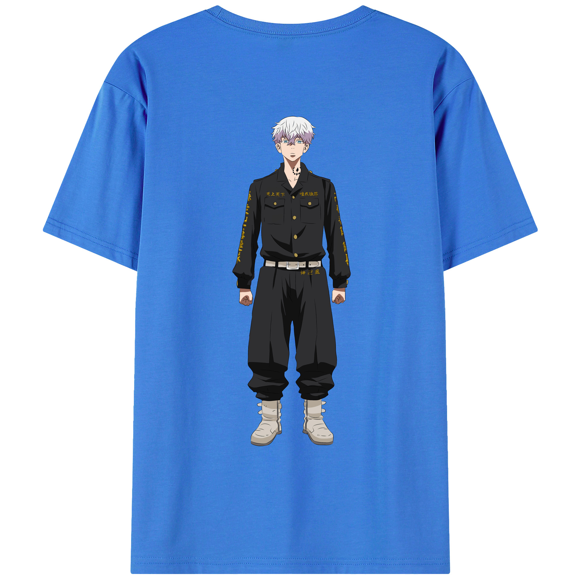 （画像用） 東京リベンジャーズ Tokyo Revengers 綿100％ メンズ半袖Tシャツ（バックプリント） 通気性