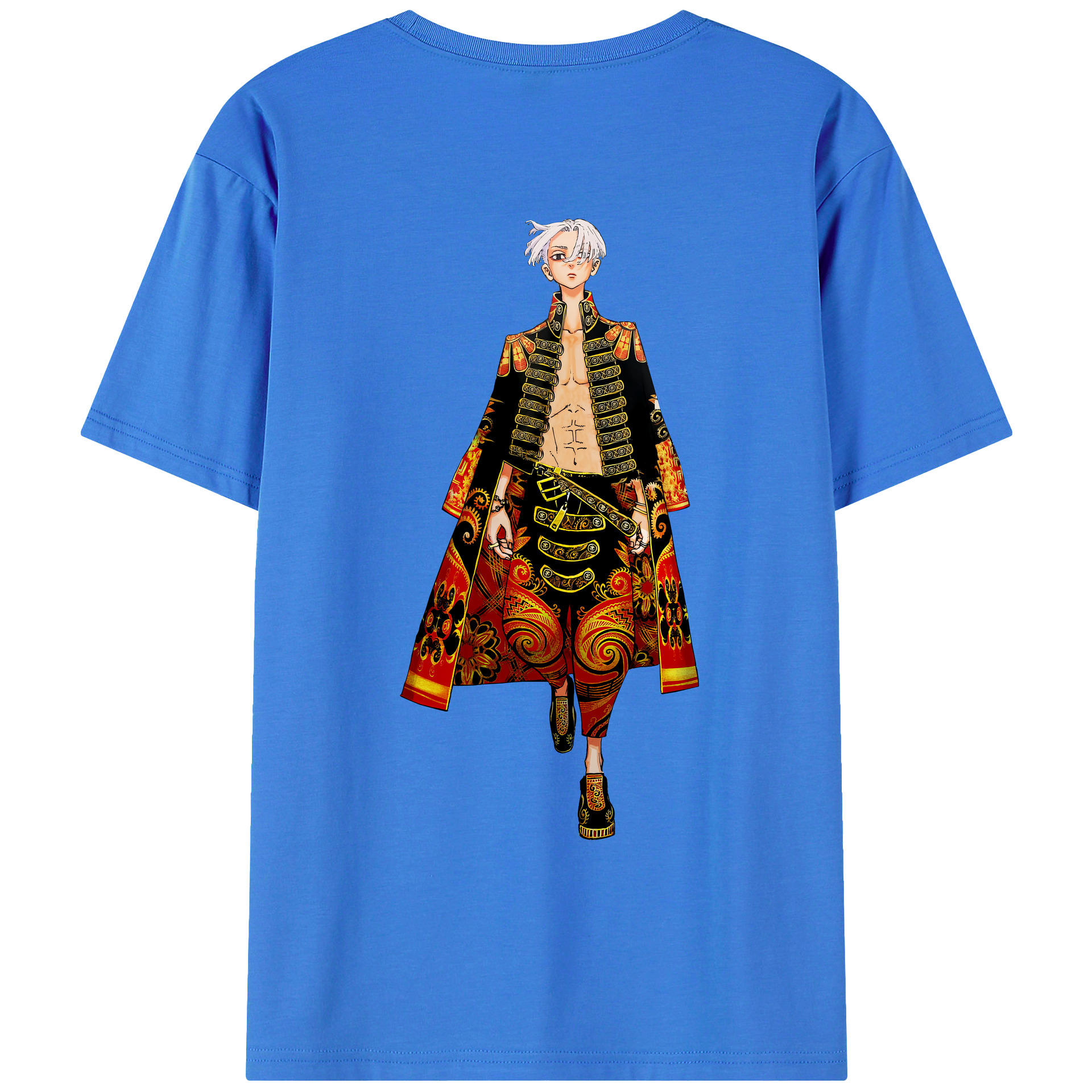 （画像用） 東京リベンジャーズ Tokyo Revengers 綿100％ メンズ半袖Tシャツ（バックプリント） 通気性