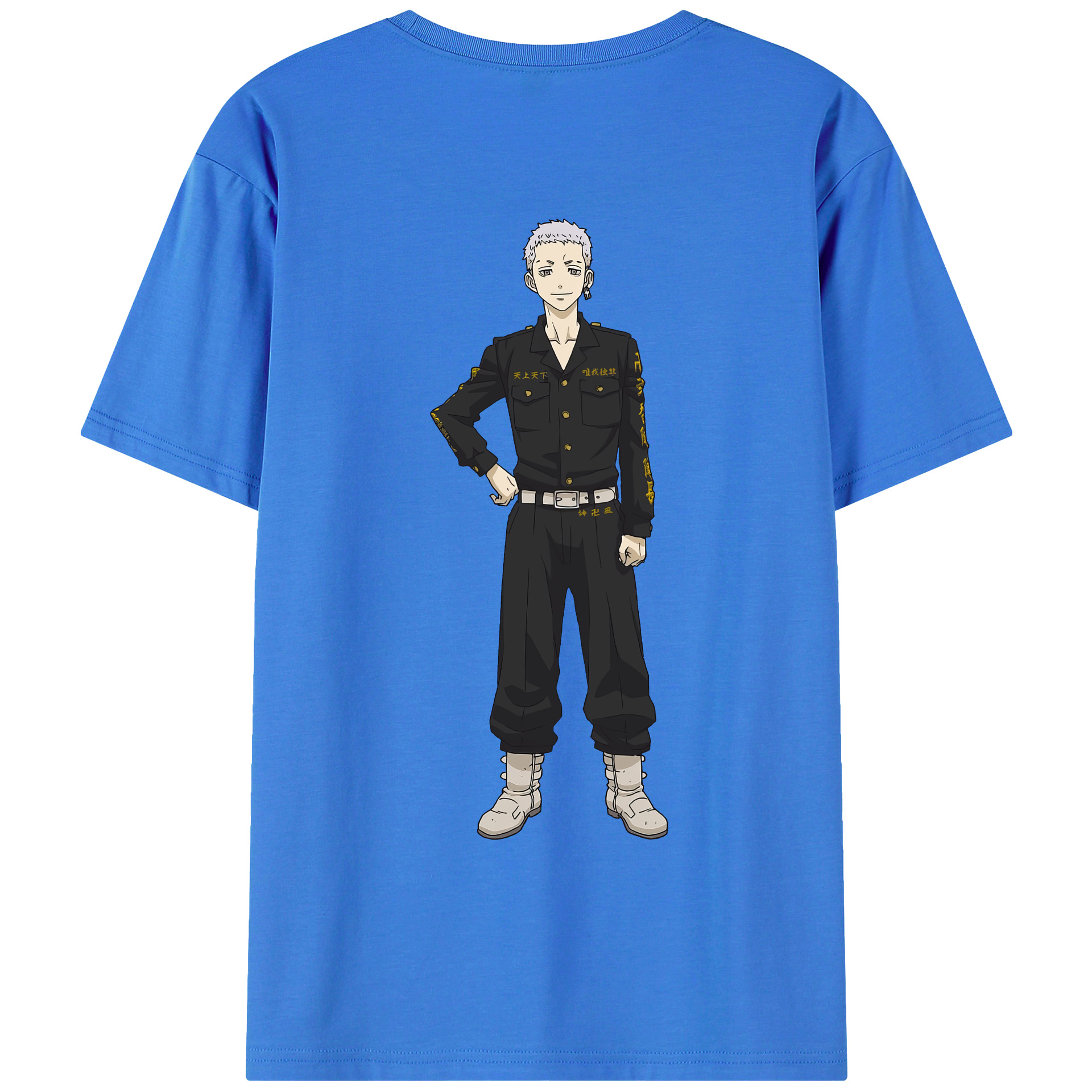 （画像用） 東京リベンジャーズ Tokyo Revengers 綿100％ メンズ半袖Tシャツ（バックプリント） 通気性