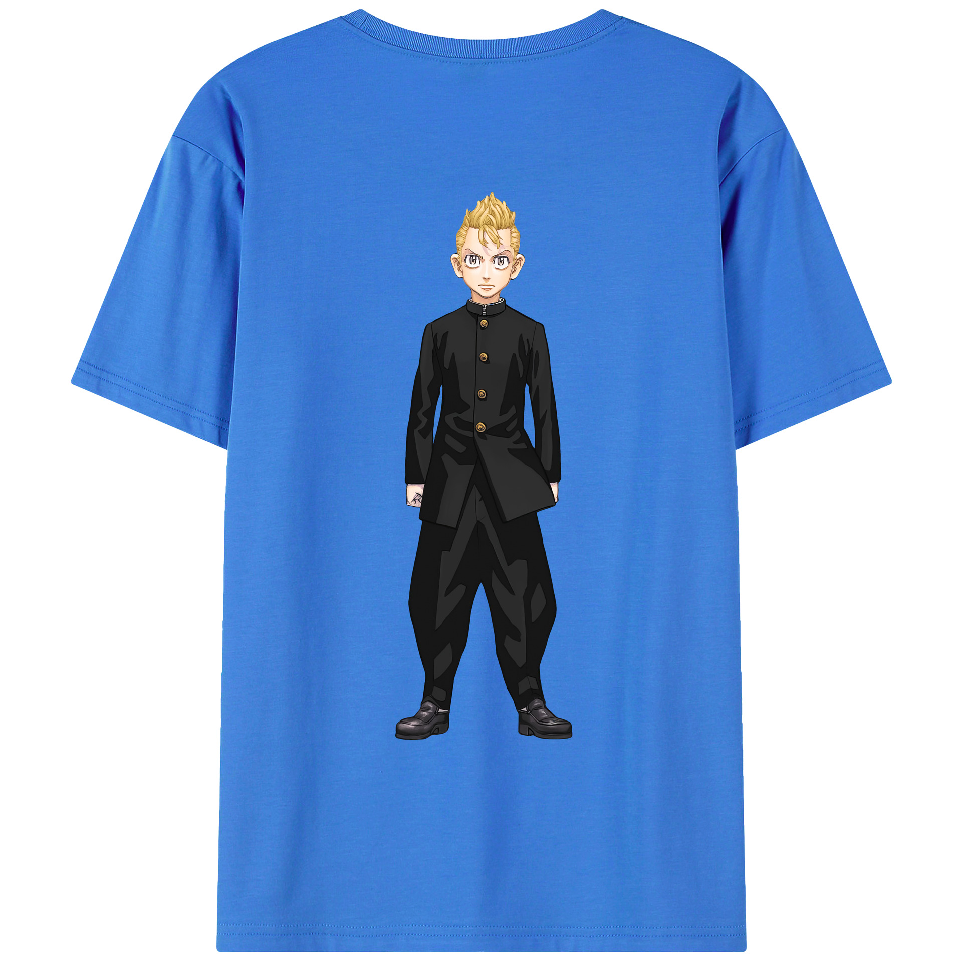 （画像用） 東京リベンジャーズ Tokyo Revengers 綿100％ メンズ半袖Tシャツ（バックプリント） 通気性