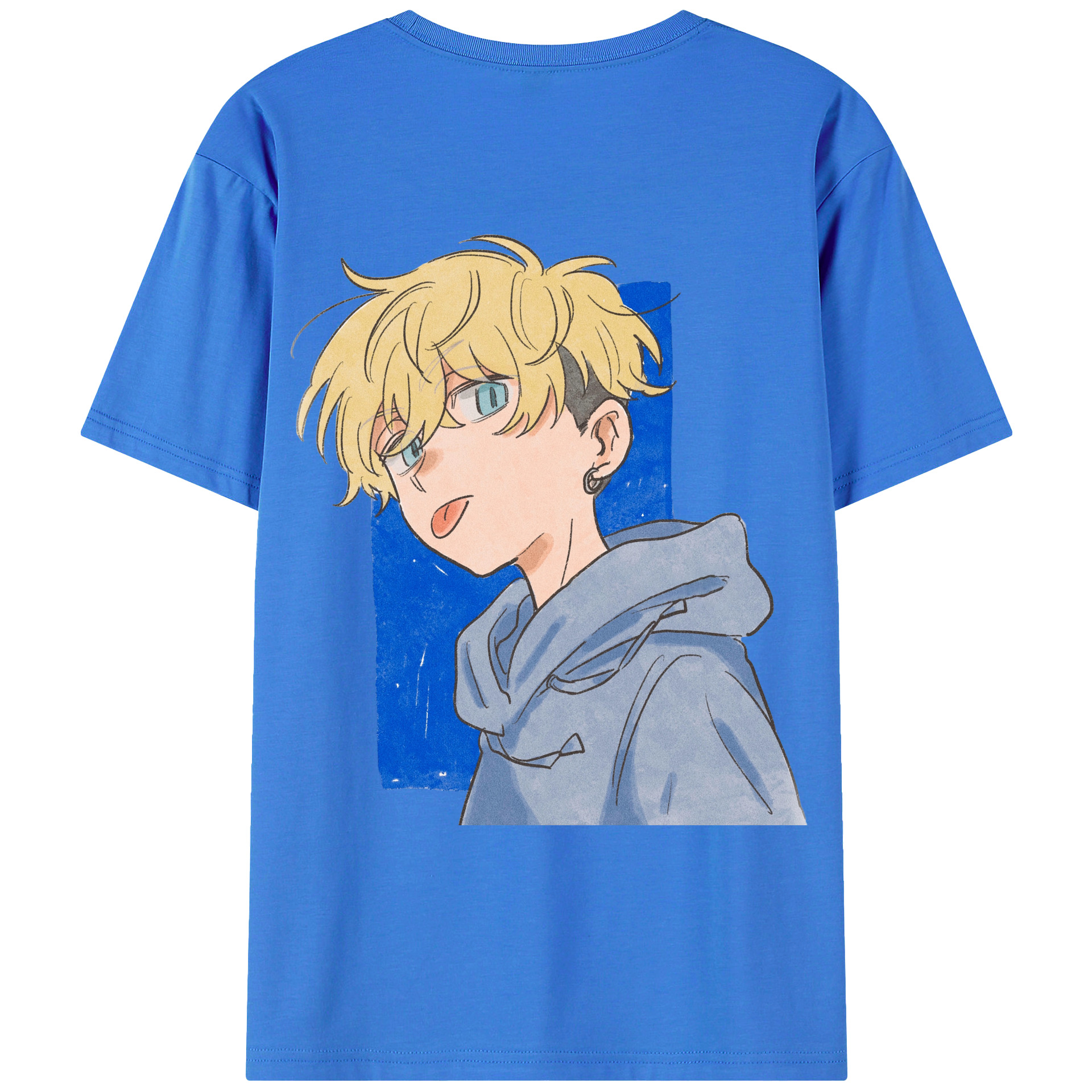 （画像用） 東京リベンジャーズ Tokyo Revengers 綿100％ メンズ半袖Tシャツ（バックプリント） 通気性