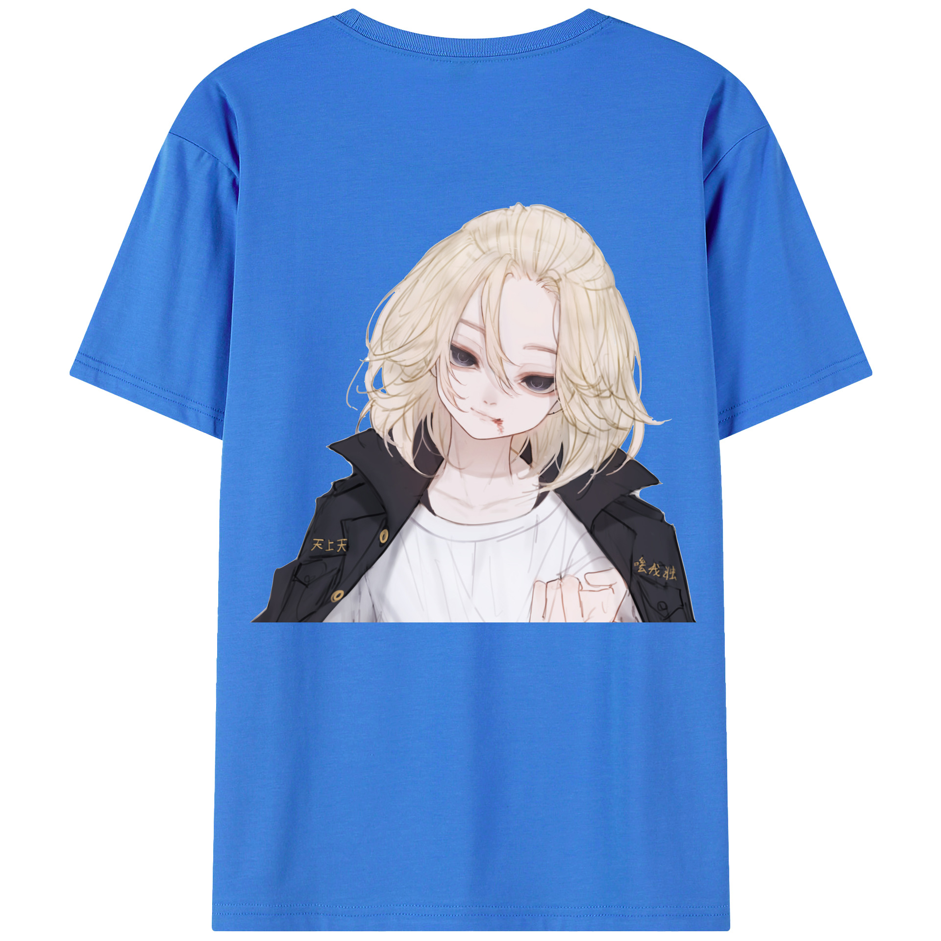（画像用） 東京リベンジャーズ Tokyo Revengers 綿100％ メンズ半袖Tシャツ（バックプリント） 通気性