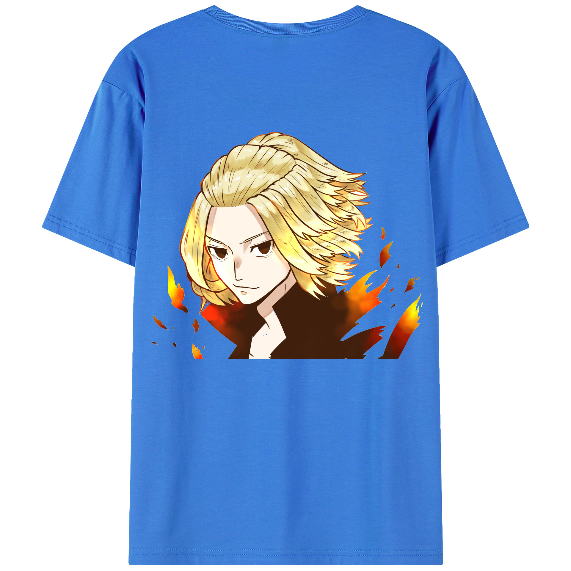 （画像用） 東京リベンジャーズ Tokyo Revengers 綿100％ メンズ半袖Tシャツ（バックプリント） 通気性