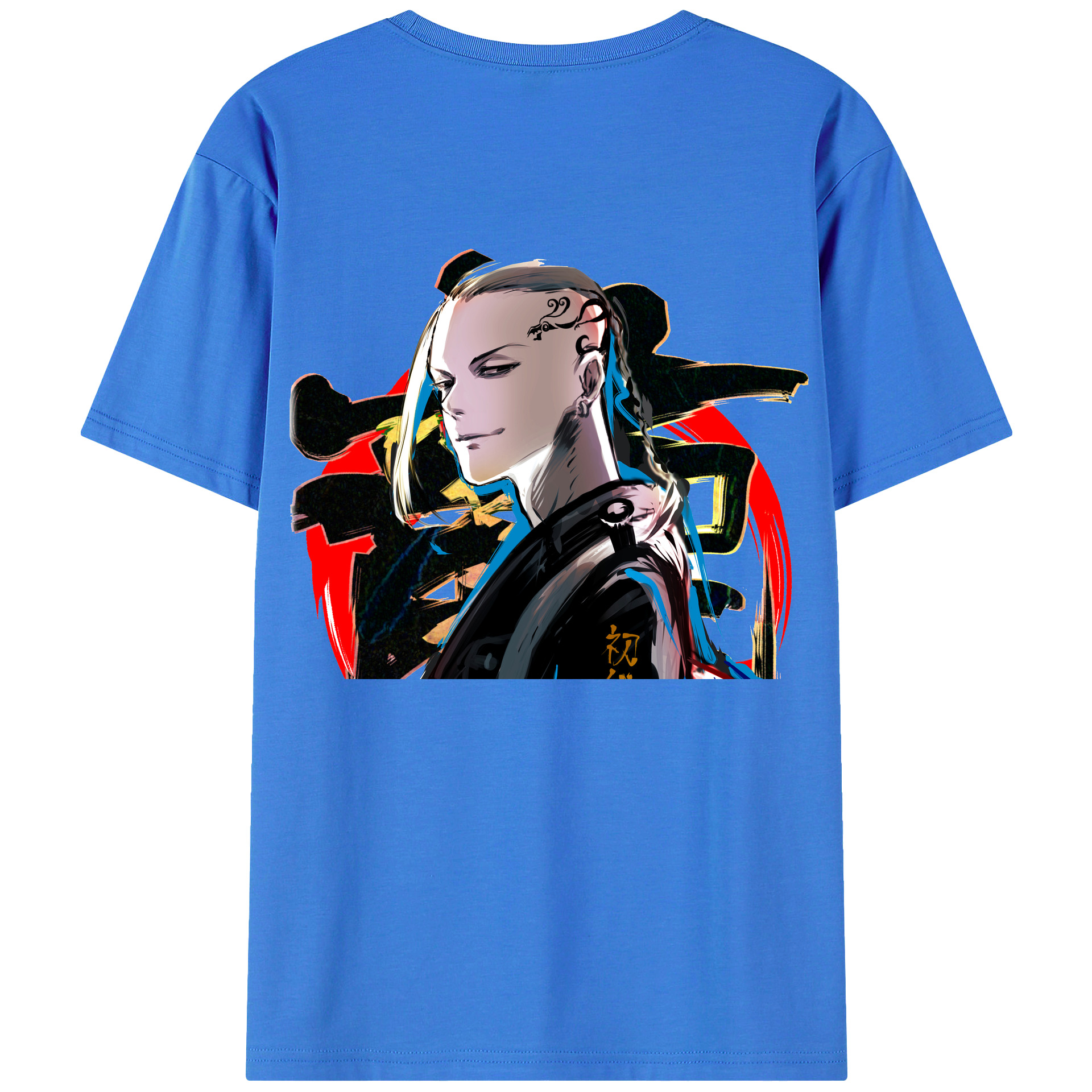 （画像用） 東京リベンジャーズ Tokyo Revengers 綿100％ メンズ半袖Tシャツ（バックプリント） 通気性