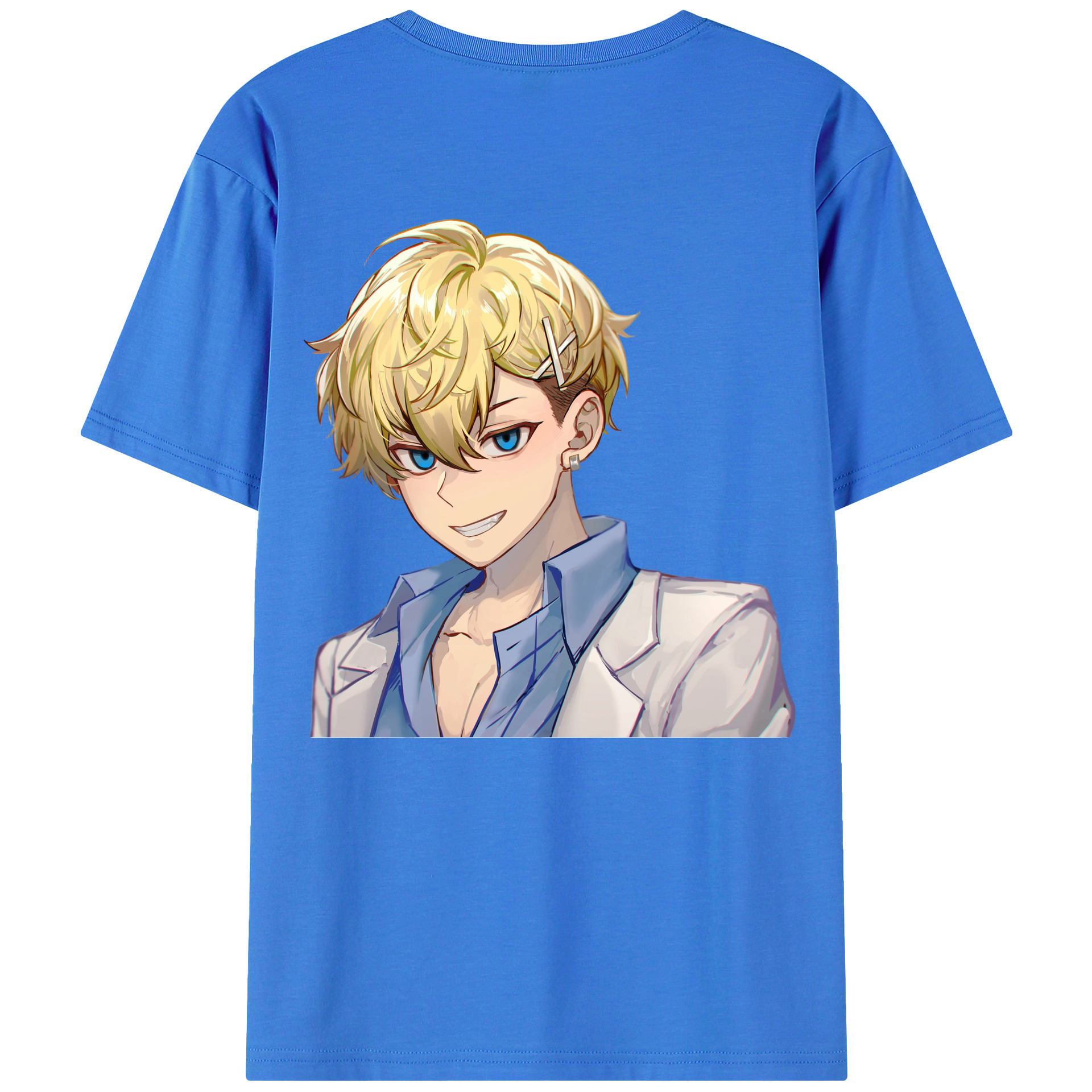 （画像用） 東京リベンジャーズ Tokyo Revengers 綿100％ メンズ半袖Tシャツ（バックプリント） 通気性