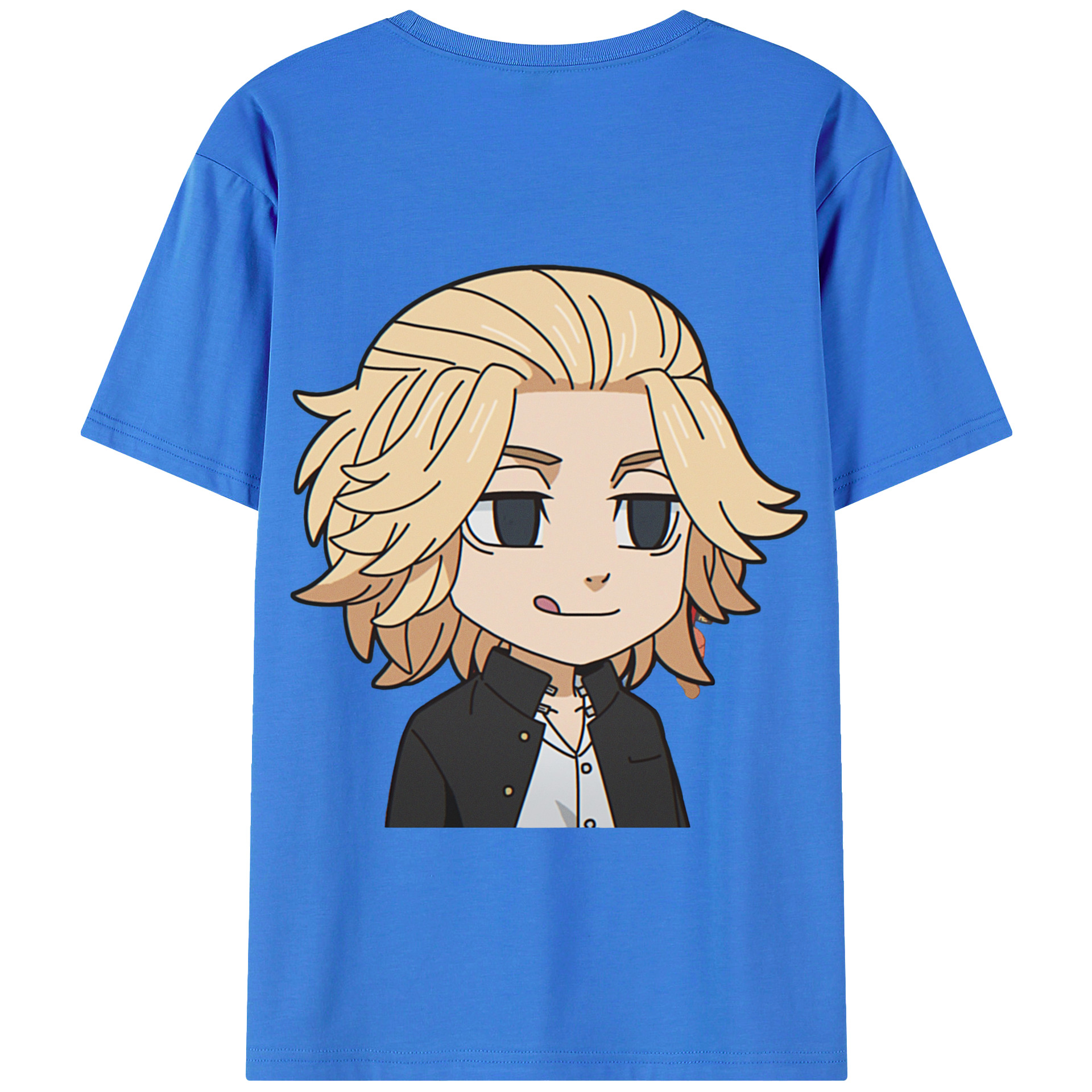 （画像用） 東京リベンジャーズ Tokyo Revengers 綿100％ メンズ半袖Tシャツ（バックプリント） 通気性