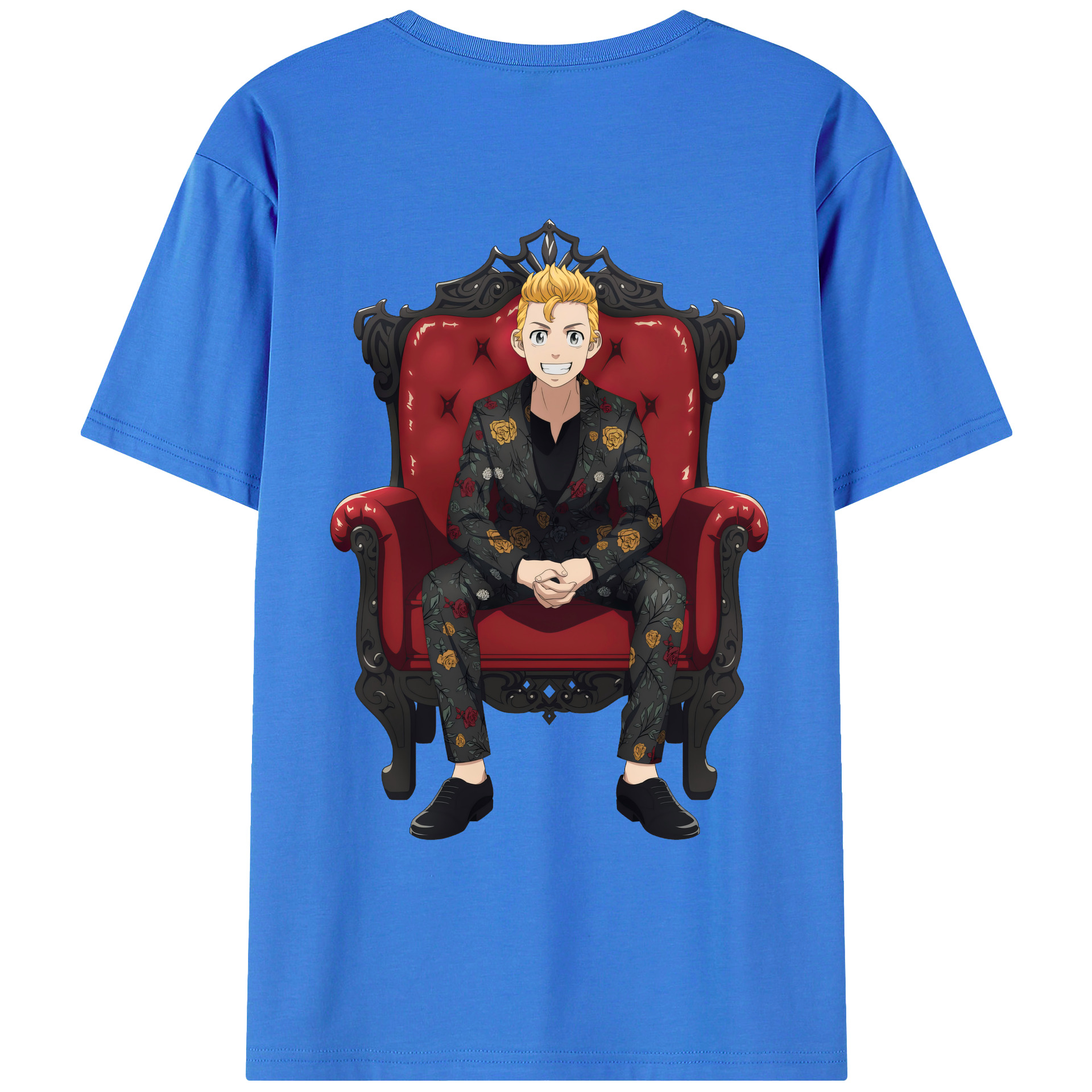 （画像用） 東京リベンジャーズ Tokyo Revengers 綿100％ メンズ半袖Tシャツ（バックプリント） 通気性