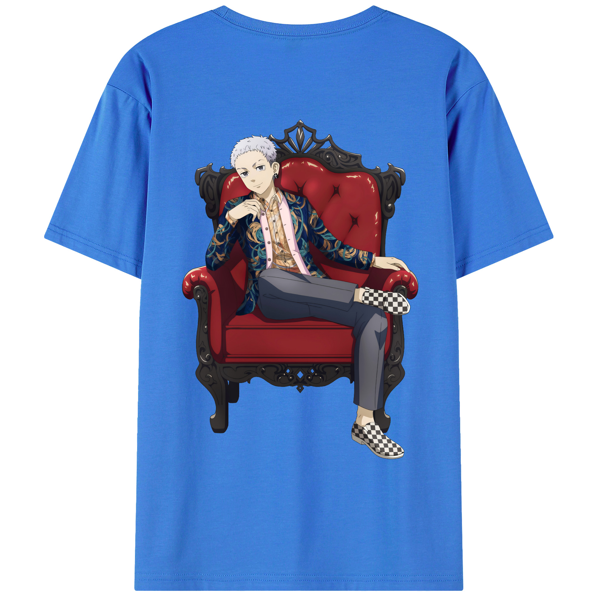 （画像用） 東京リベンジャーズ Tokyo Revengers 綿100％ メンズ半袖Tシャツ（バックプリント） 通気性