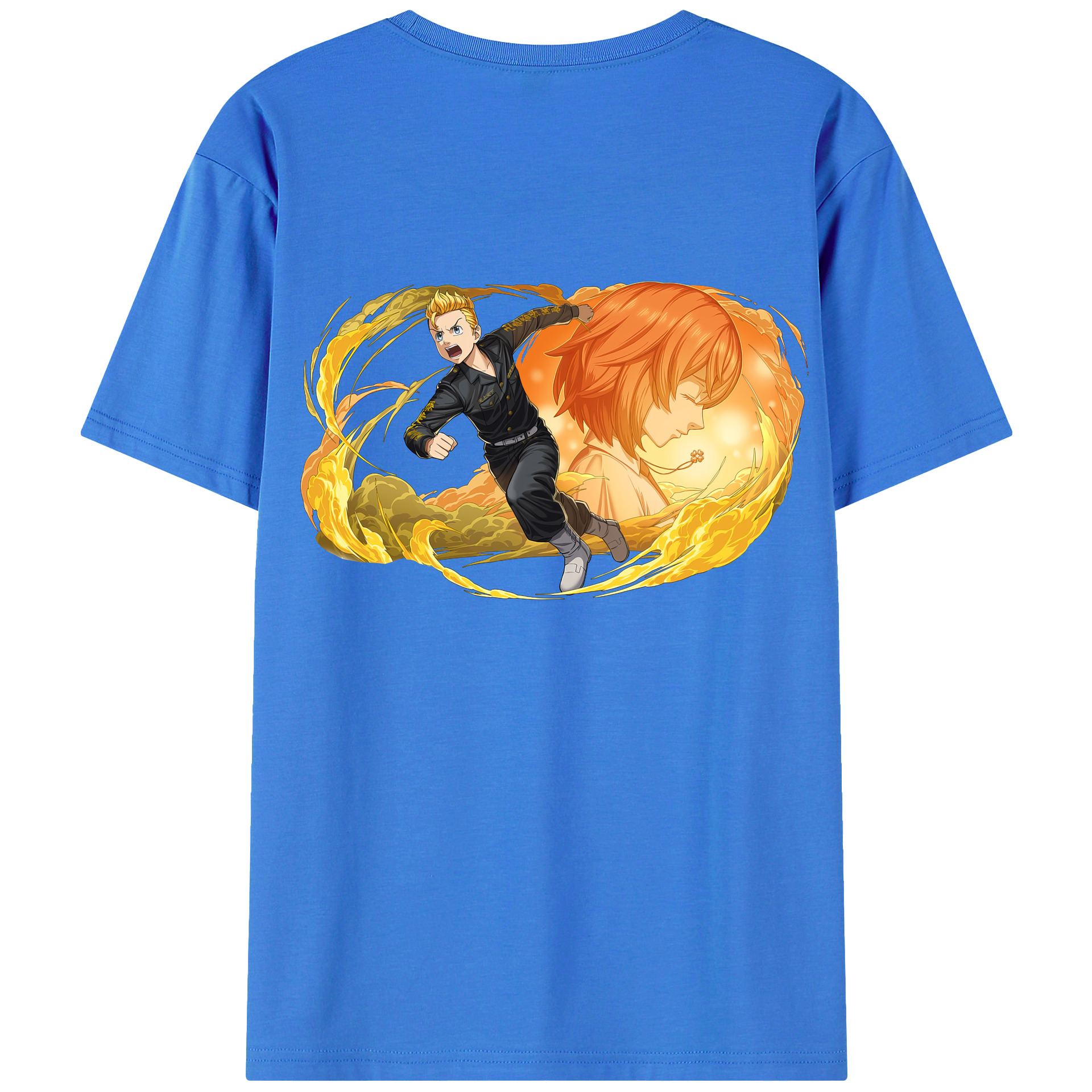 （画像用） 東京リベンジャーズ Tokyo Revengers 綿100％ メンズ半袖Tシャツ（バックプリント） 通気性