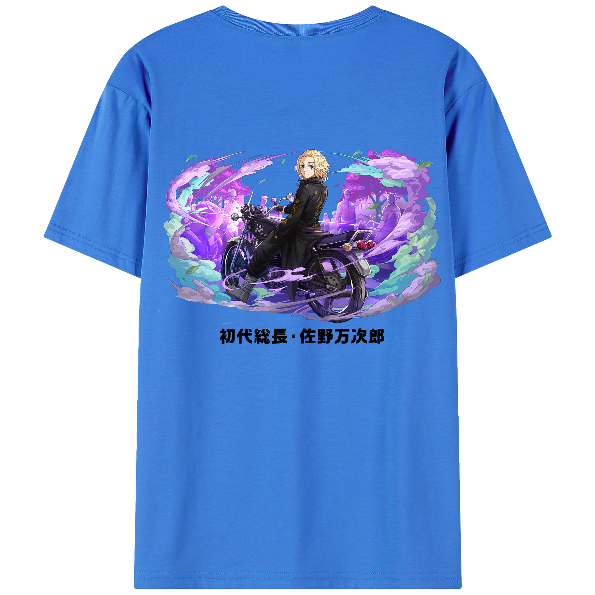 （画像用） 東京リベンジャーズ Tokyo Revengers 綿100％ メンズ半袖Tシャツ（バックプリント） 通気性
