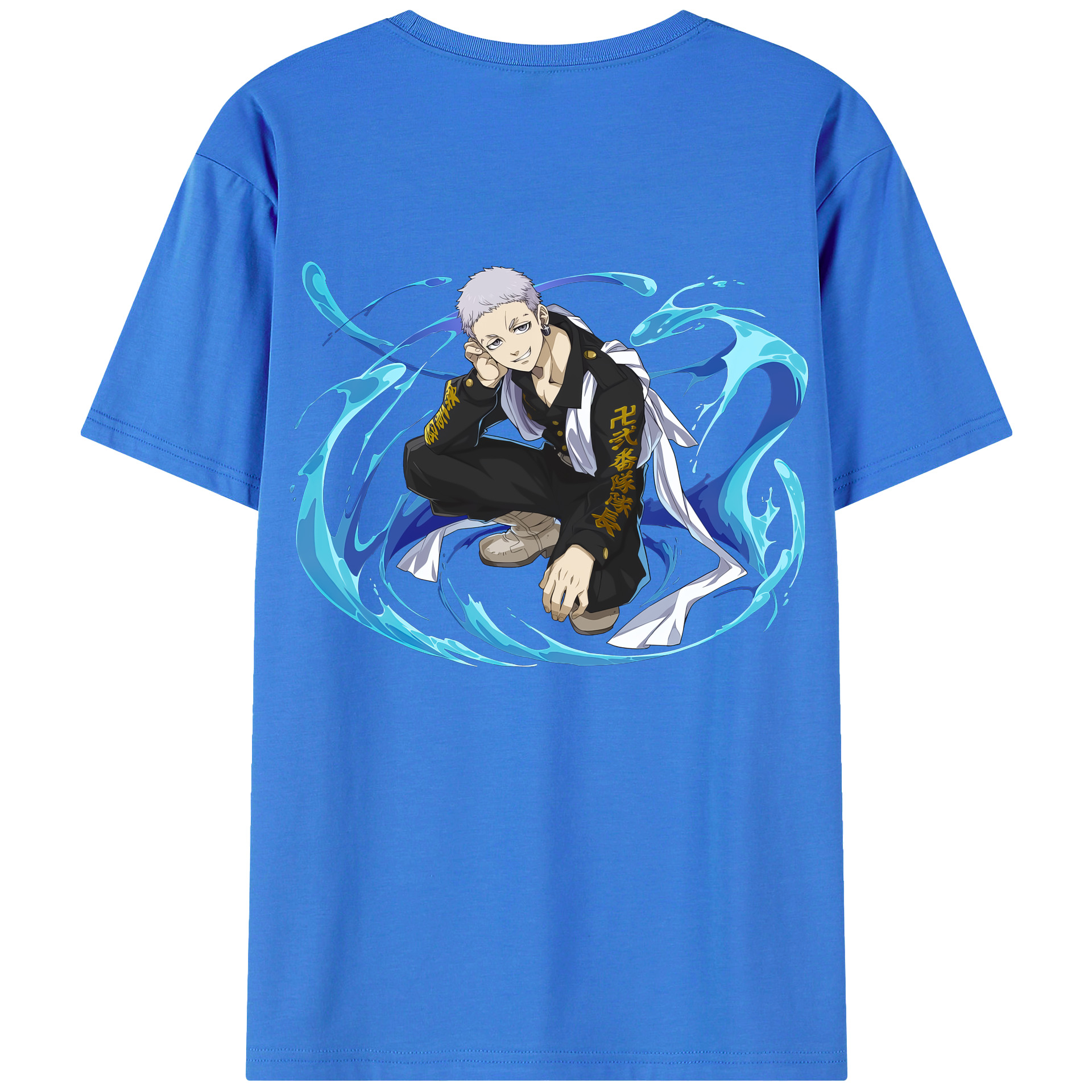 （画像用） 東京リベンジャーズ Tokyo Revengers 綿100％ メンズ半袖Tシャツ（バックプリント） 通気性