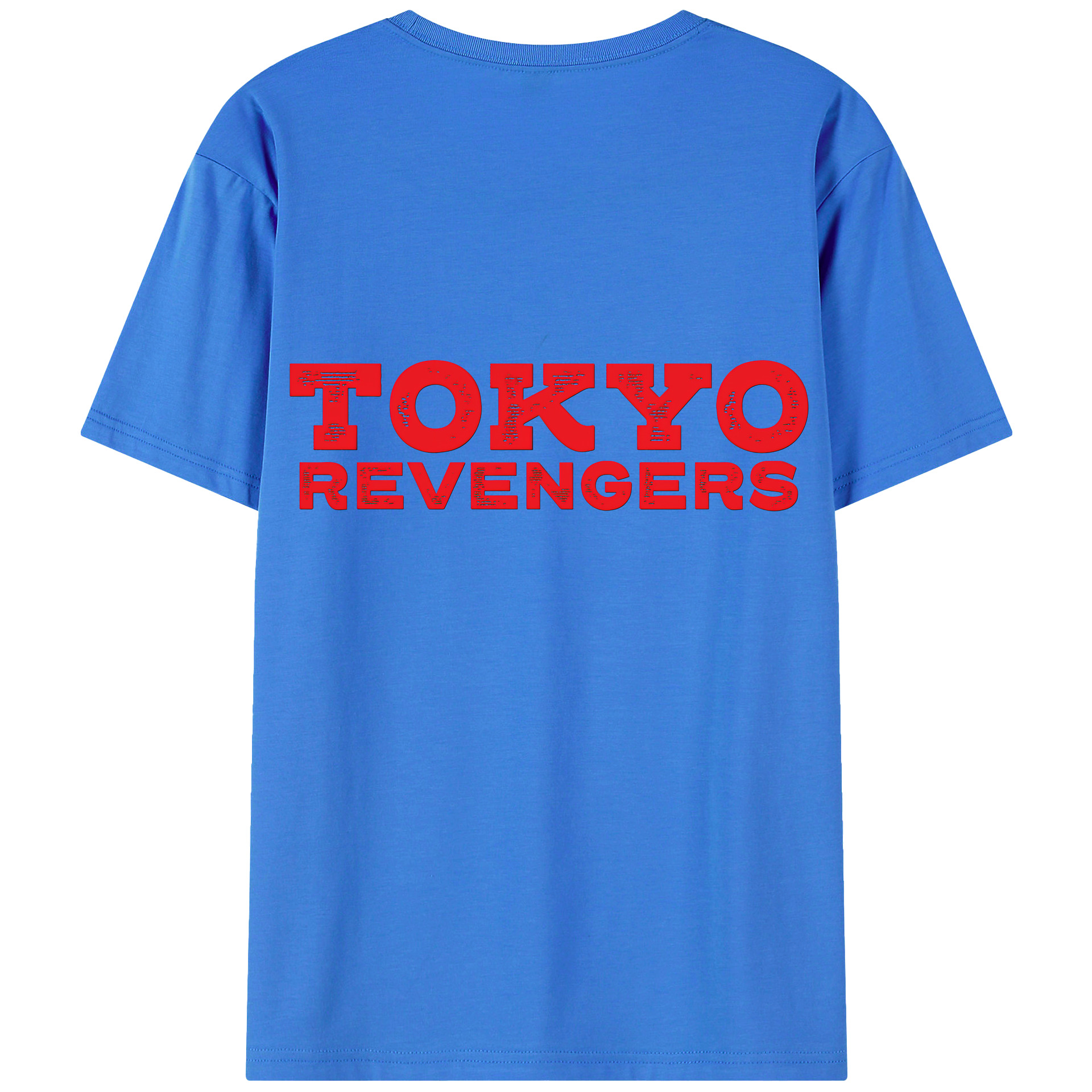 （画像用） 東京リベンジャーズ Tokyo Revengers 綿100％ メンズ半袖Tシャツ（バックプリント） 通気性